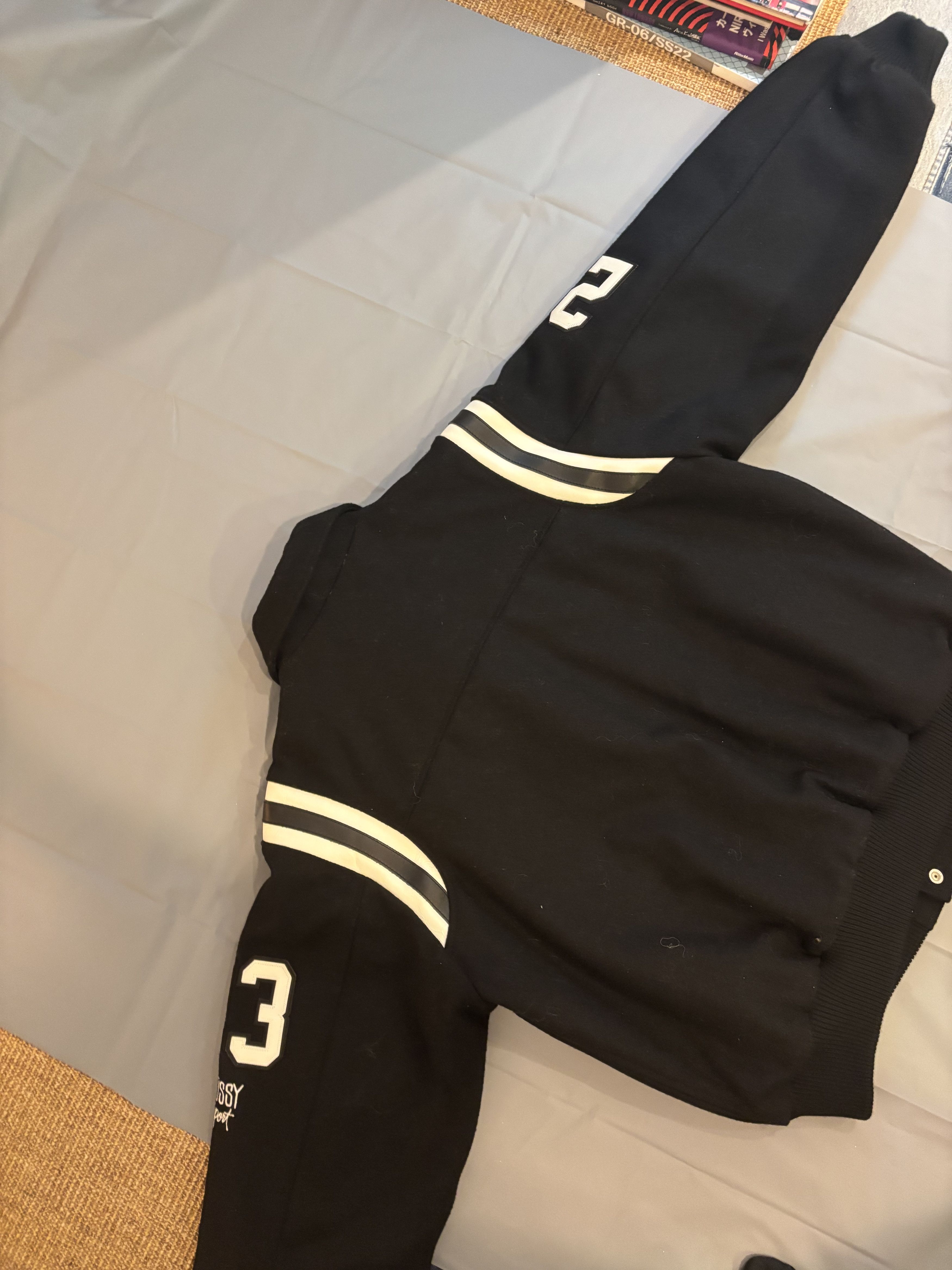Stussy Veste teddy bombers Varsity jacket en laine Stussy 80 noir Size US L / EU 52-54 / 3 - 15 Thumbnail