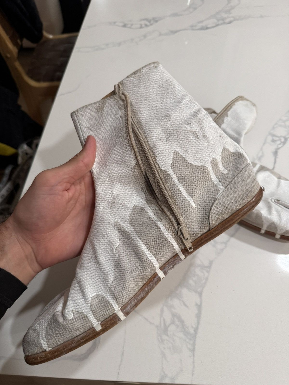 Maison Margiela Tabis Boots paint splatter Size US 11 / EU 44 - 5 Thumbnail