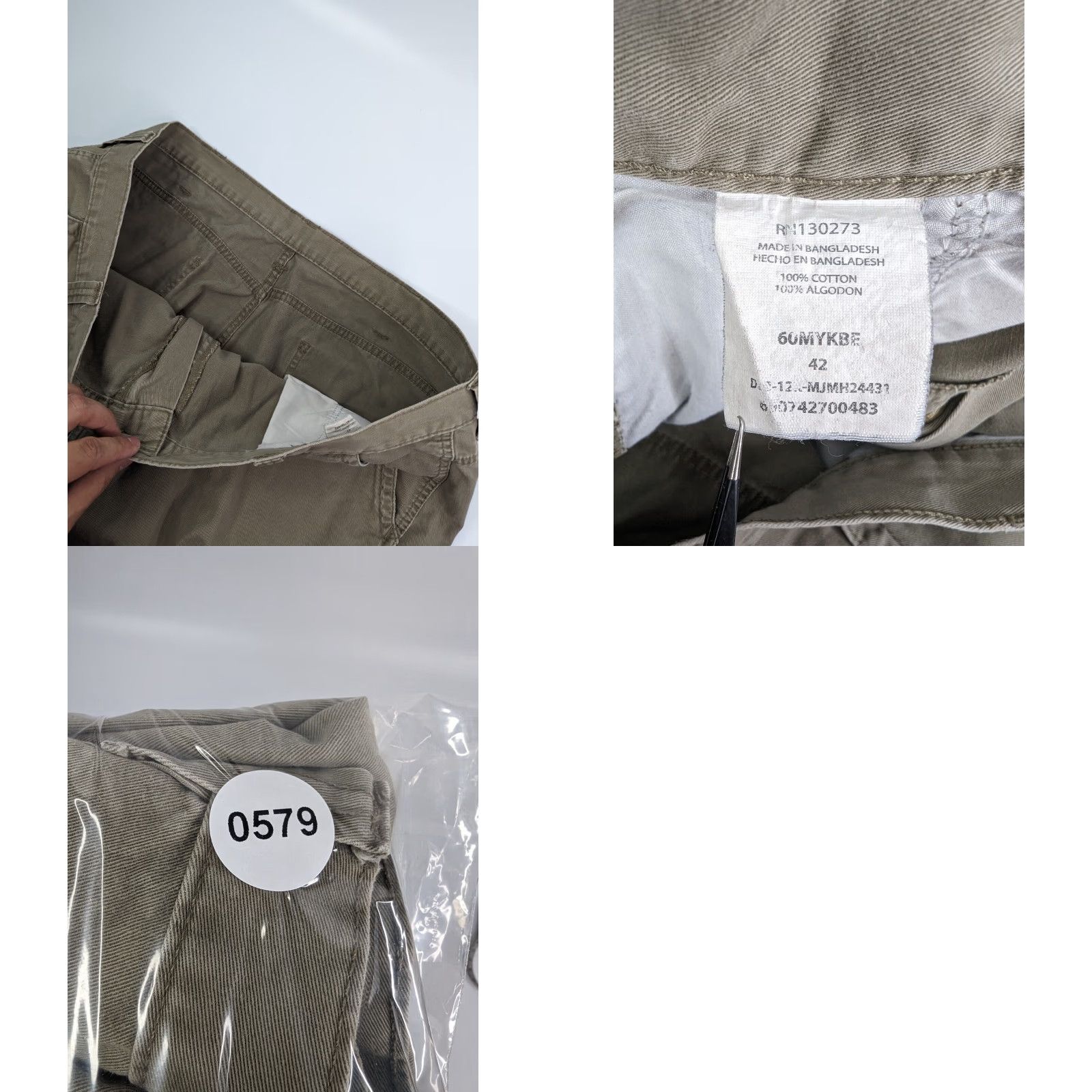 Wrangler Wrangler Shorts Cargo Pocket Khaki Beige 42 Men's Regular Cargo Outdoor Workwear Comfort Jeans Short Pants Size US 42 / EU 58 - 8 Thumbnail