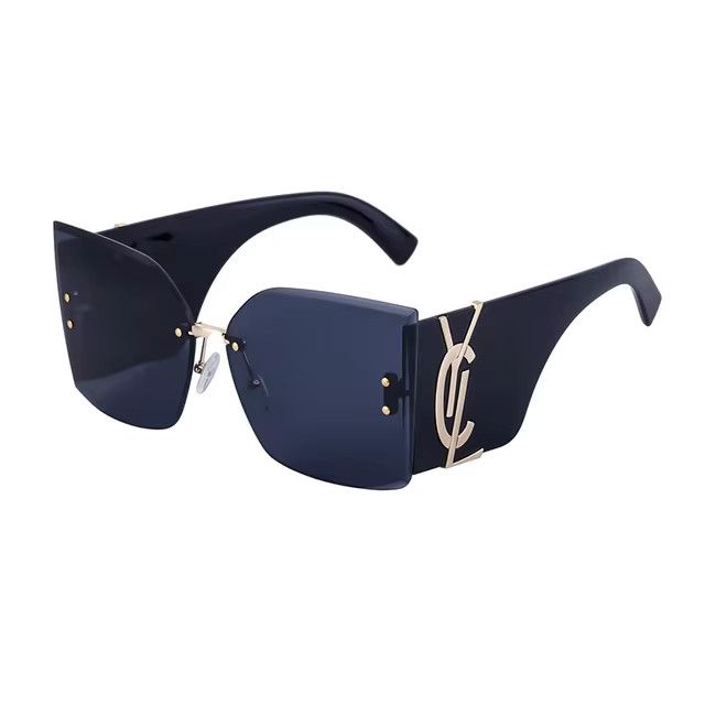 Jewelry Rimless Trendy Punk Sexy Ladies Big Frame Glasses Size ONE SIZE - 2 Thumbnail