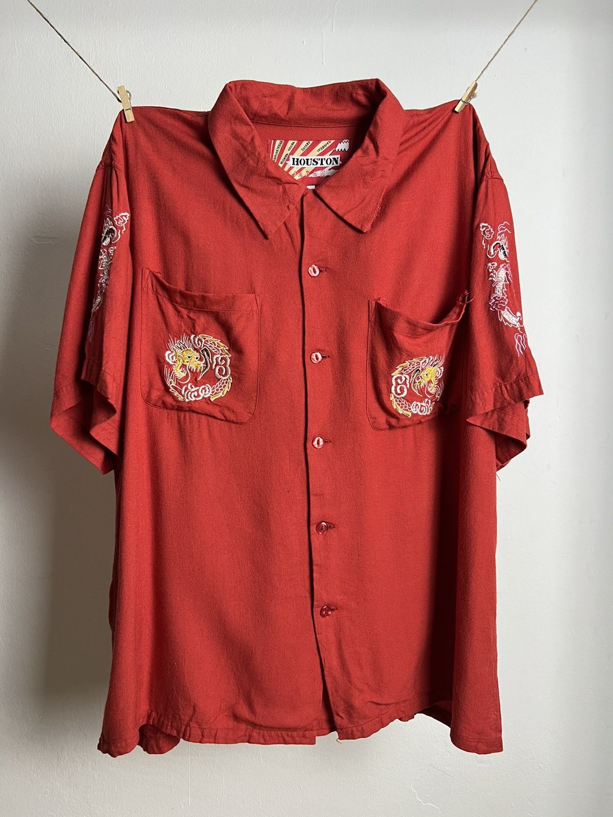 Toyo Enterprises × Vintage Vintage 1990s Houston Japan Lucky 7th Rayon Shirts Size US L / EU 52-54 / 3 - 3 Thumbnail
