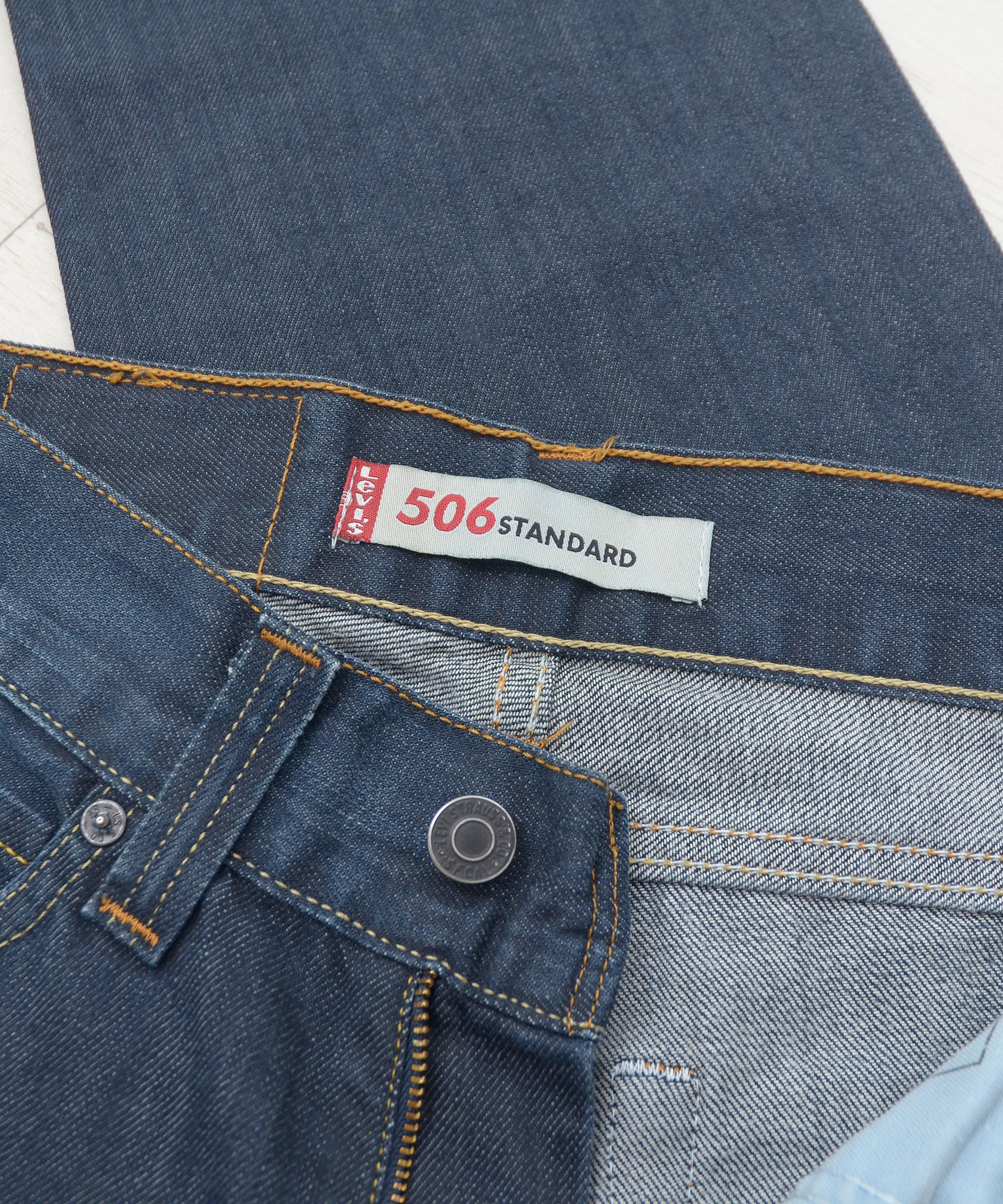 Jean × Levi's × Vintage Y2k Denim Levis 506 Jeans Vintage Y2k Man Baggy Dark Blue Size US 30 / EU 46 - 10 Thumbnail