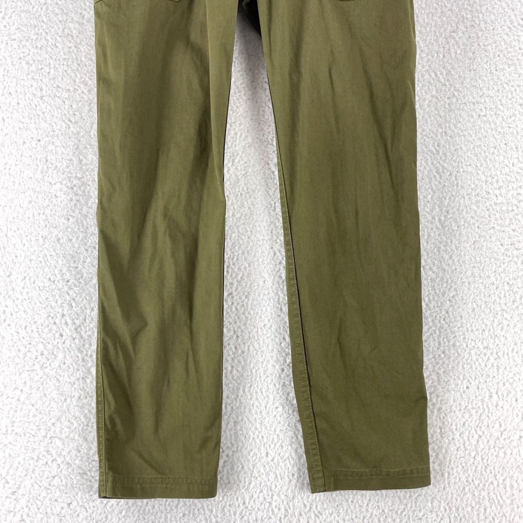 Vintage Aether Pants Mens Small Green Drawstring Straight Leg Casual Size US 29 - 3 Thumbnail