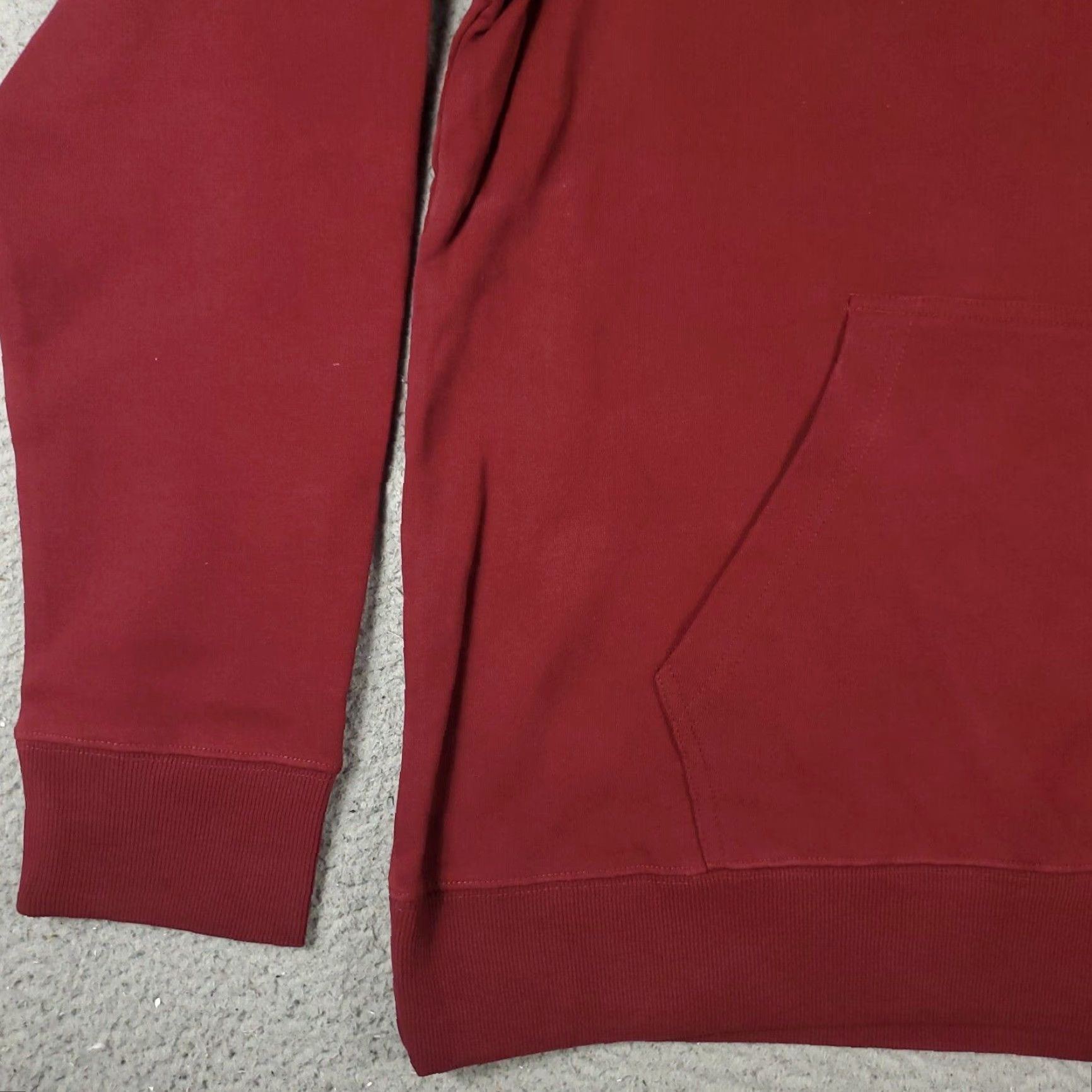 Vintage CAT Hoodie Mens XL Red Solid Pullover Sweatshirt with Logo - Classic Outdoor Size US XL / EU 56 / 4 - 3 Thumbnail