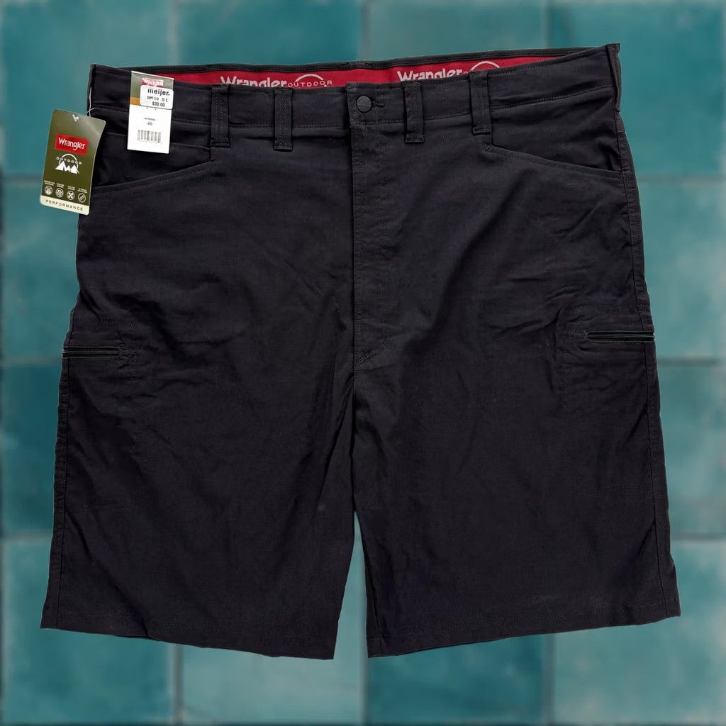 Wrangler Wrangler Outdoor Series Cargo Shorts Mens Black Stretch Performance Hiking 46 Size US 30 / EU 46 - 1 Thumbnail