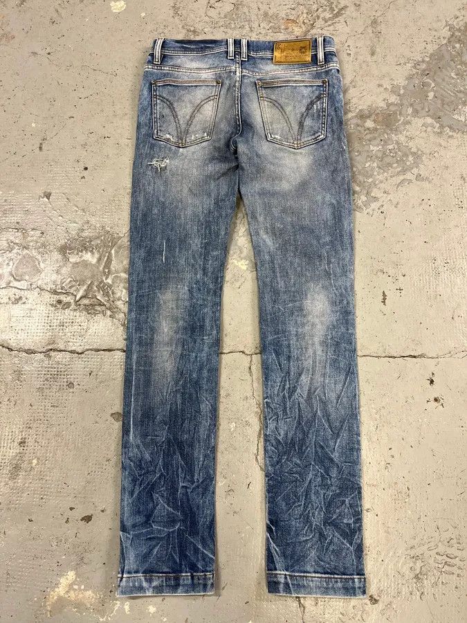 Designer × Dolce & Gabbana × Vintage 2000s Dolce & Gabbana Blue Faded Regular Denim Jeans Size US 32 / EU 48 - 5 Thumbnail