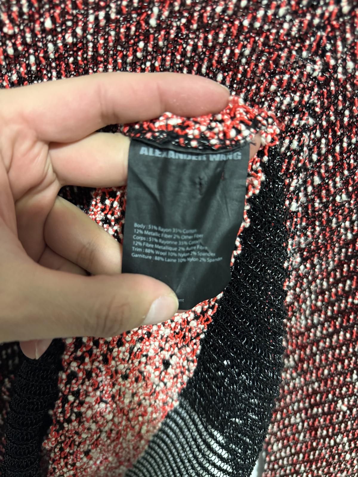 Alexander Wang Alexander Wang Metallic Knit Sweater – Red & Black Size S / US 4 / IT 40 - 6 Thumbnail