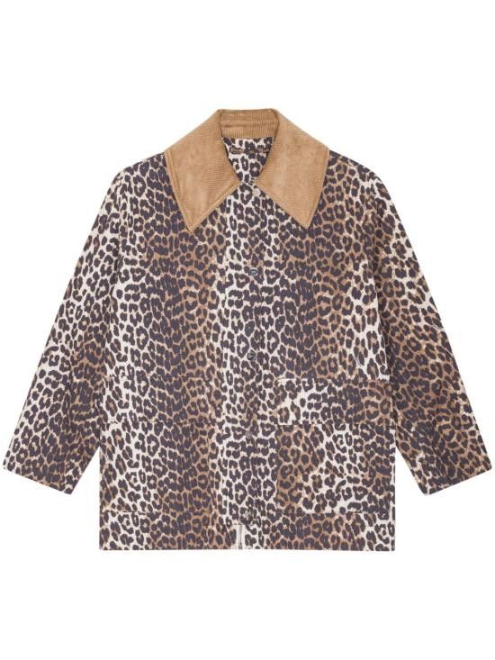 Ganni GANNI Women Jackets W0391 859 Brown Size S / US 4 / IT 40 - 1 Thumbnail