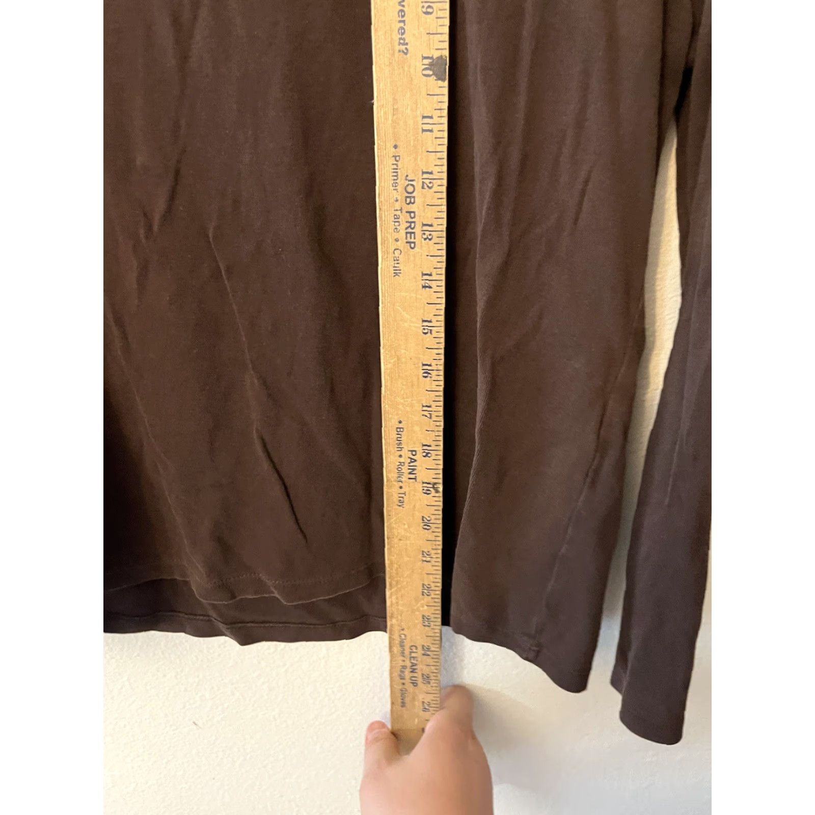 Vintage VINTAGE Lauren Jeans Co. Henley Top Shirt Womens Large Brown Cotton Long Sleeve Classic Size L / US 10 / IT 46 - 4 Thumbnail