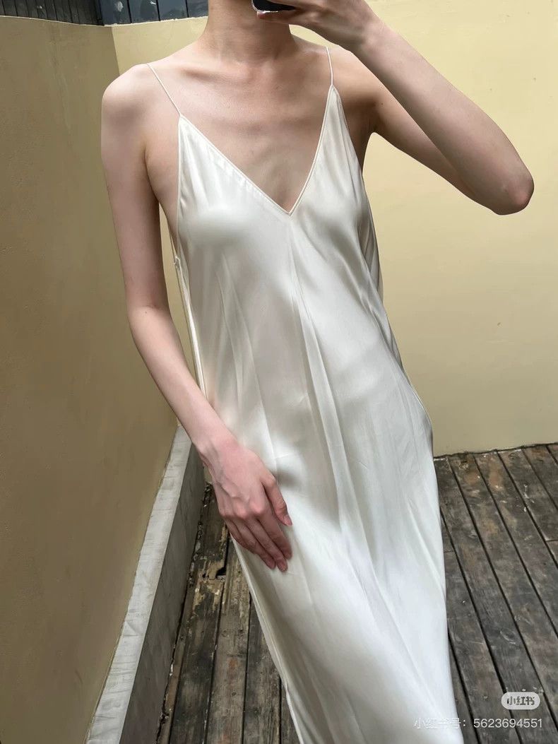 Helmut Lang HELMUT LANG size10 White pleated satin texture backless dre Size M / US 6-8 / IT 42-44 - 5 Thumbnail