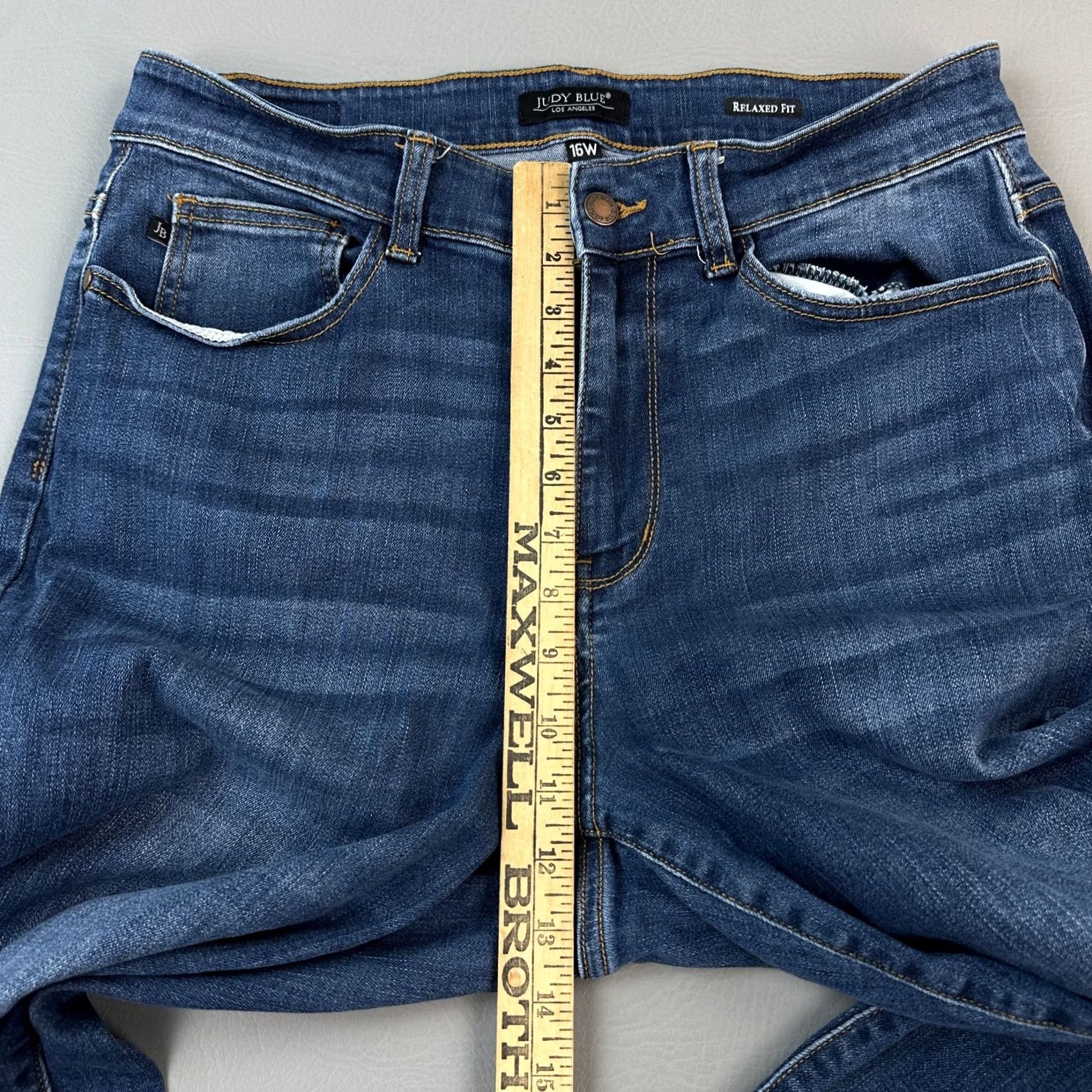 Denime Judy Blue Jeans Women’s 16W Blue Medium Wash Denim Relaxed Fit Stretch Casual Shirt? Size 24" / US 00 / IT 34 - 5 Thumbnail