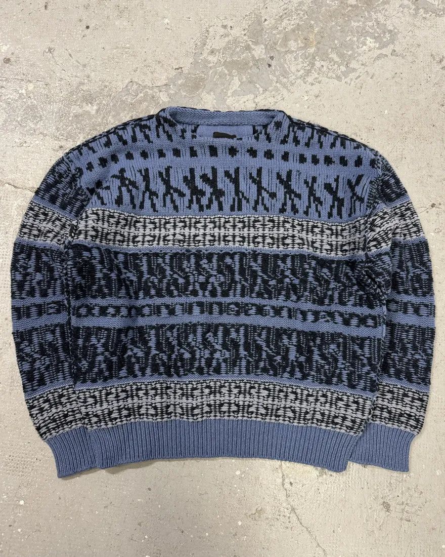 Designer × Givenchy × Vintage Givenchy x Chito Float Stitch Lambswool Blue Sweater Size US L / EU 52-54 / 3 - 2 Thumbnail