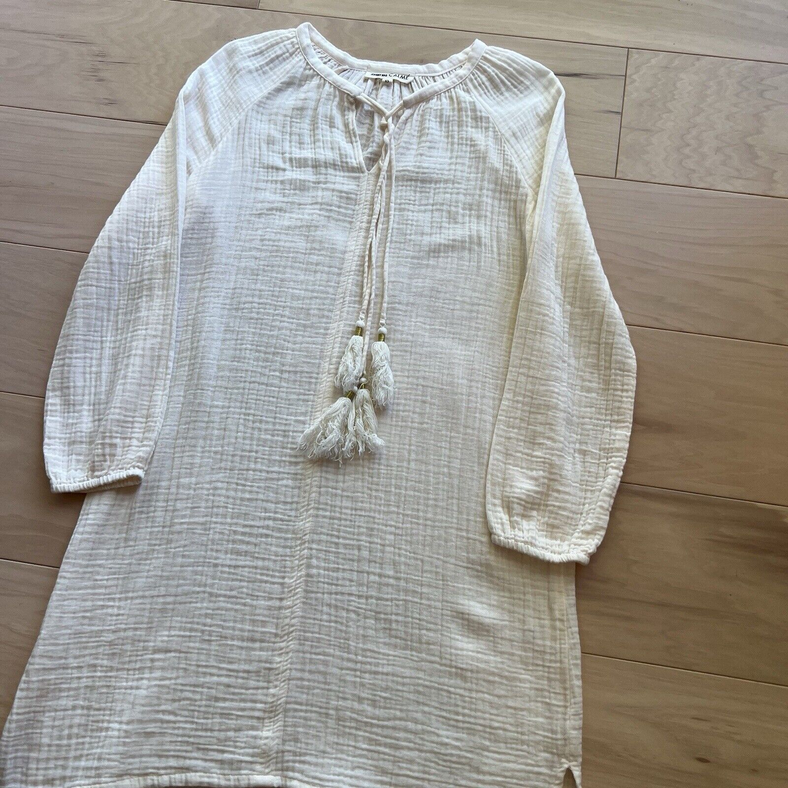 Johnny Was Johnny Was Calme Tunic Dress Women's XS Cream Soft Cotton Size XS / US 0-2 / IT 36-38 - 9 Thumbnail