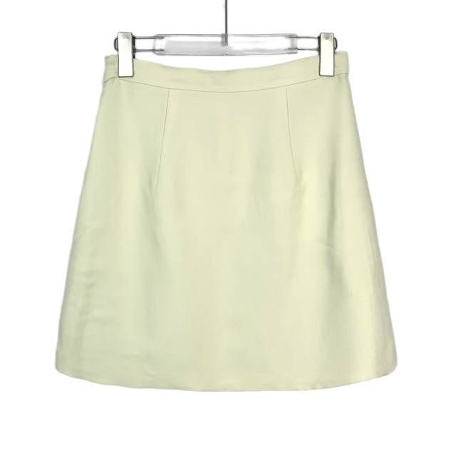 Miu Miu Miu Miu Pale Yellow Bow Design A-line Mini Skirt K26WX Size 27" / US 4 / IT 40 - 2 Thumbnail