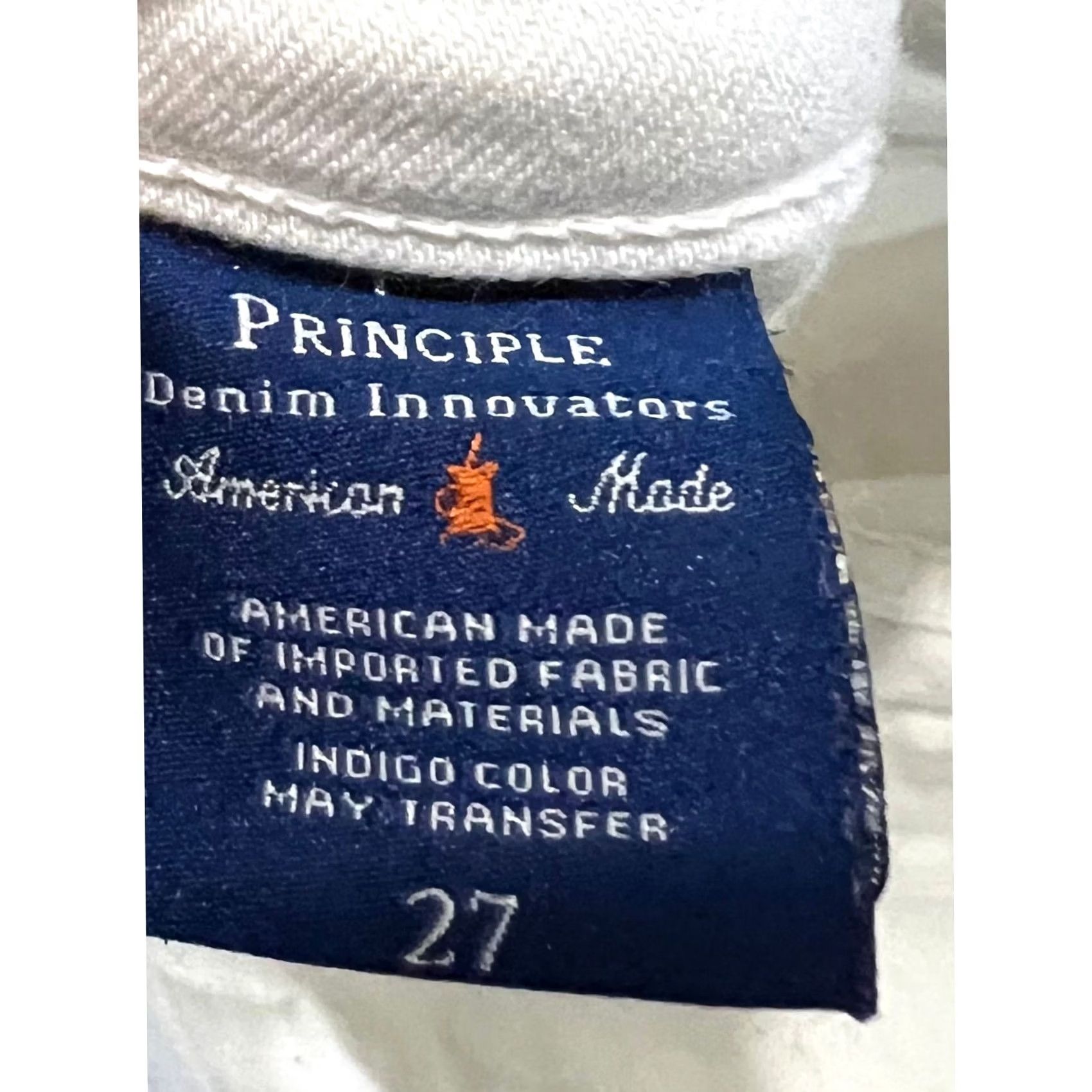 Vintage Principle Denim White Jeans The Allure Mid Rise Raw Frayed Hem Stretch Size 27 Womens Jeans Bootcut Size 27" / US 4 / IT 40 - 5 Thumbnail