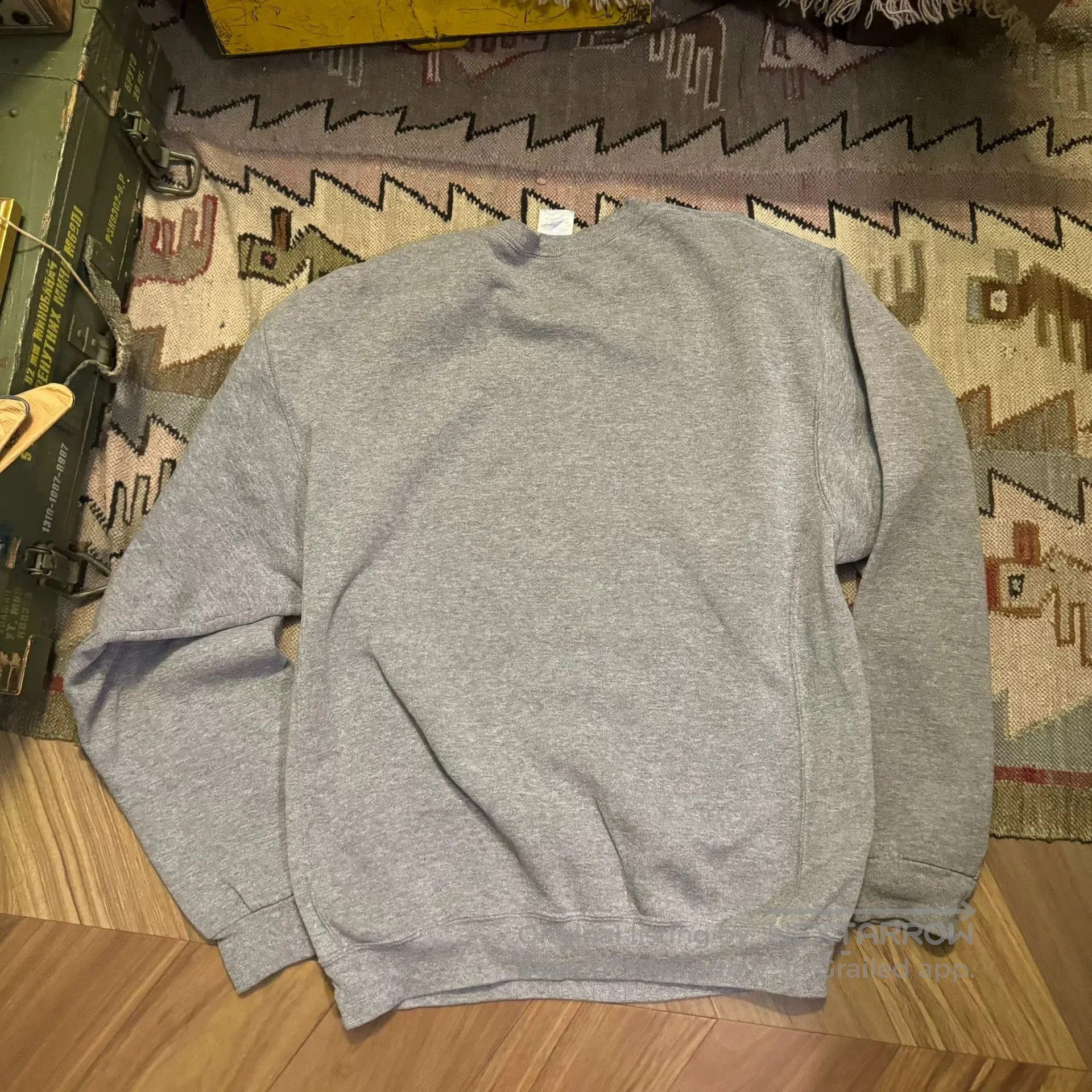 Vintage Vintage 80s Russell Athletic Gray Sweatshirt. Size US L / EU 52-54 / 3 - 5 Thumbnail