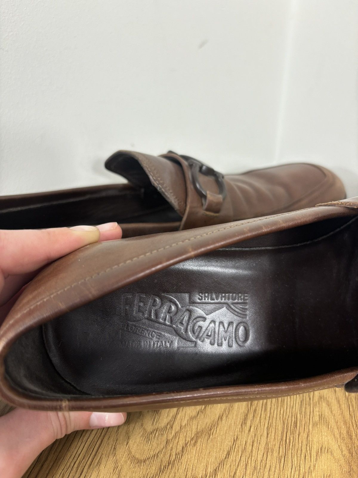 Salvatore Ferragamo Salvatore Ferragamo Men’s Dinamo Gancini Bit Leather Loafers Size US 8.5 / EU 41-42 - 22 Thumbnail