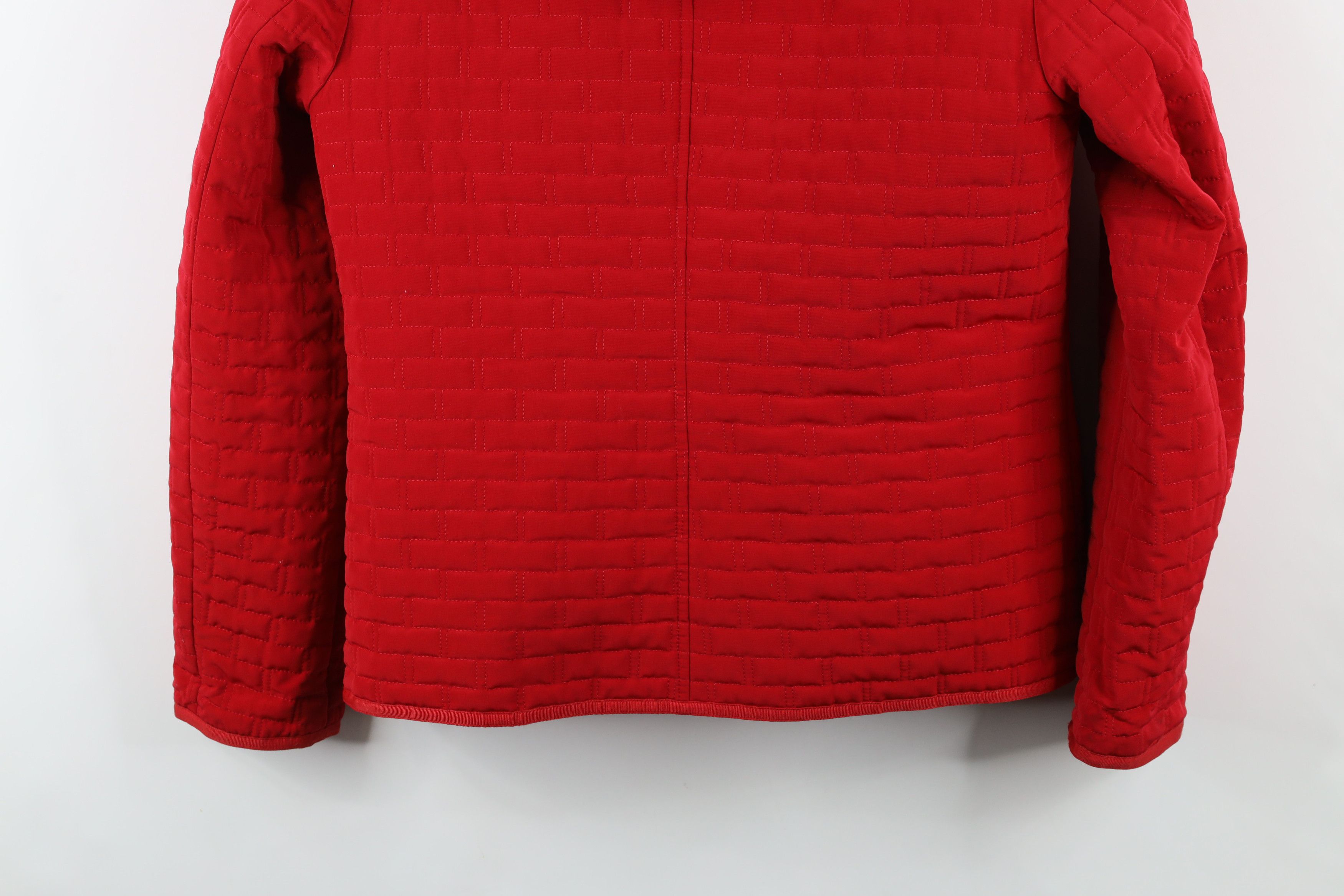 Esprit × Vintage Vintage 90s Y2K Esprit Quilted Hooded Jacket Coat Red Size L / US 10 / IT 46 - 14 Thumbnail