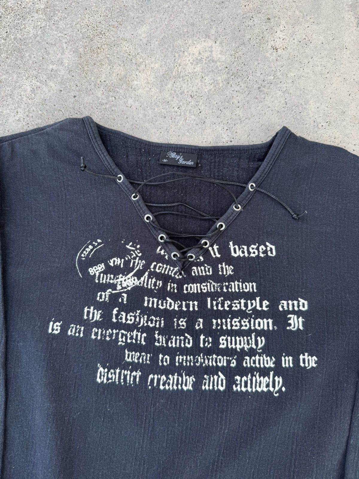 If Six Was Nine 2000s Distressed Japanese Archive Poem Grunge Tees Size US M / EU 48-50 / 2 - 2 Thumbnail