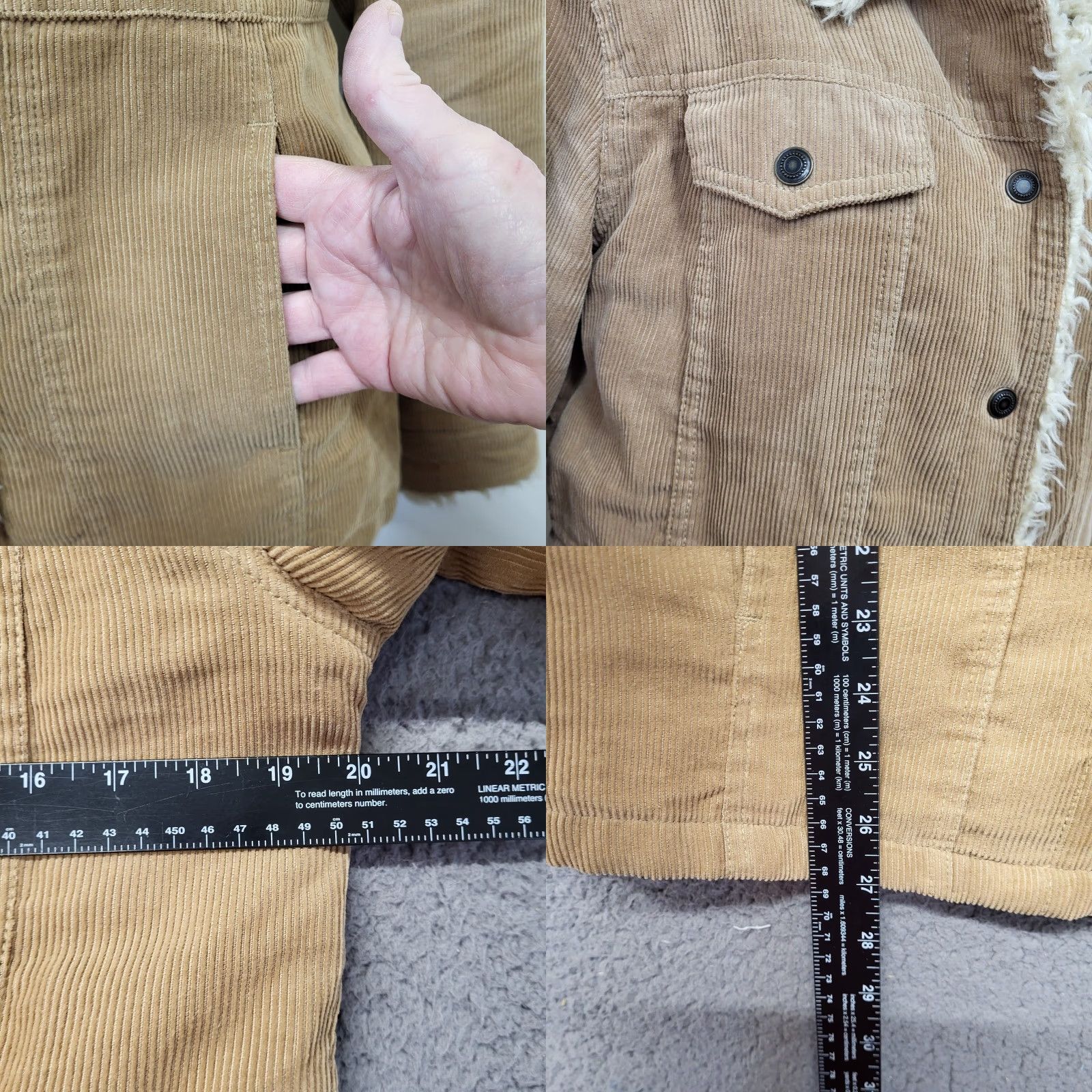 Vintage VINTAGE New York Classics Corduroy Trucker Jacket Women's Medium Faux Fur Y2K Size M / US 6-8 / IT 42-44 - 8 Thumbnail
