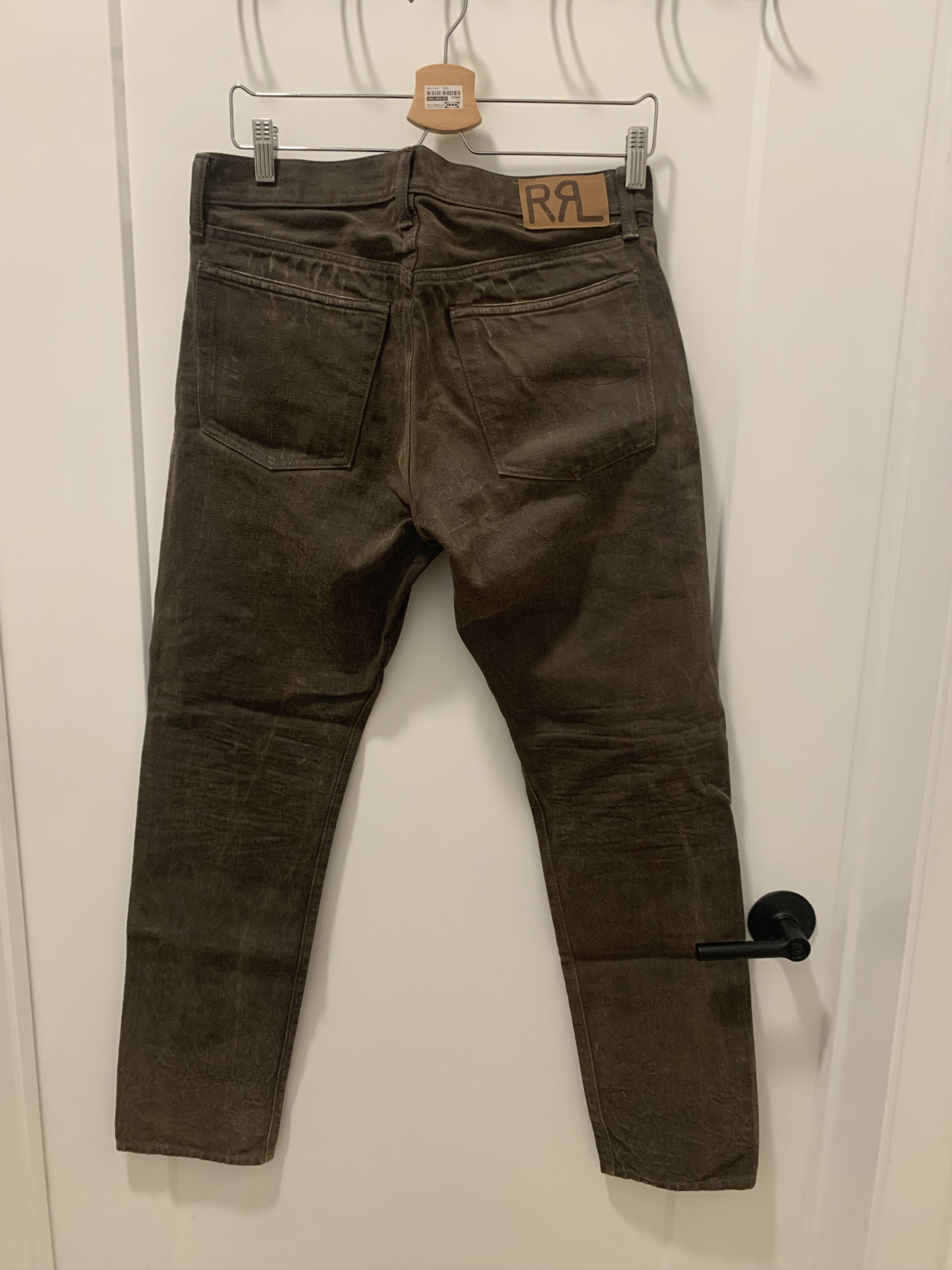 RRL Ralph Lauren rrl ralph lauren Slim Fit Distressed Brown Jean Size US 31 - 2 Thumbnail