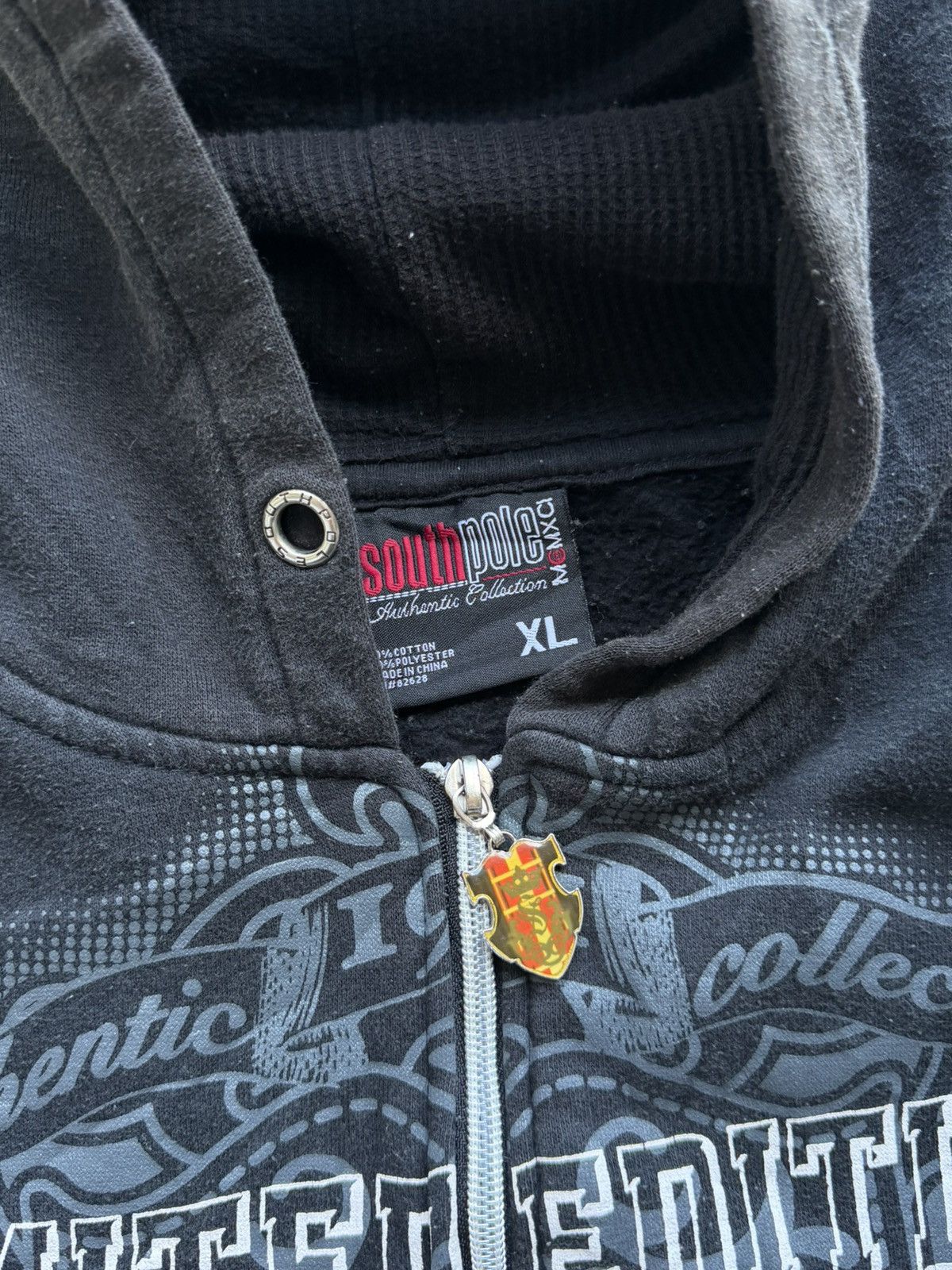 Y2K SouthPole Baggy Affliction Style Zip Up Hoodie