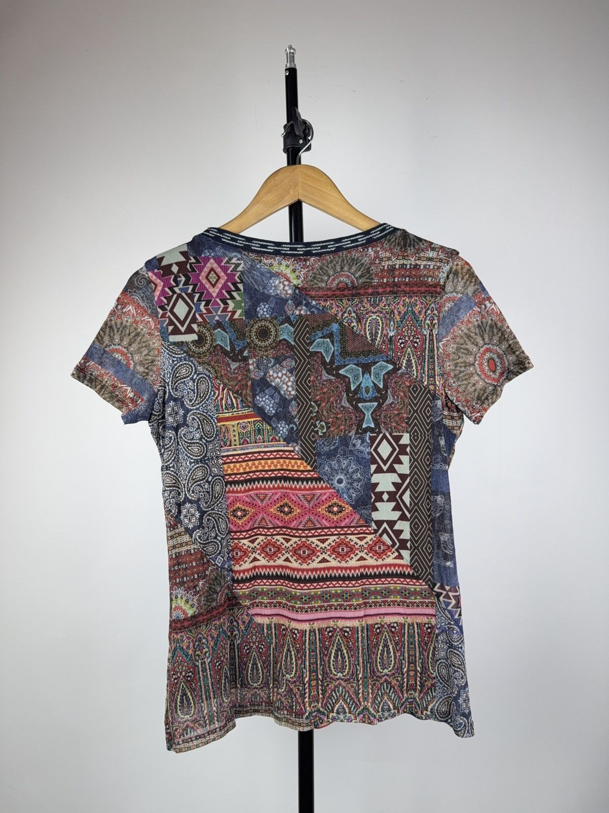 Desigual Desigual Retro Emo Gothic Punk Japanese Style Mesh T Shirt Size XL / US 12-14 / IT 48-50 - 6 Thumbnail