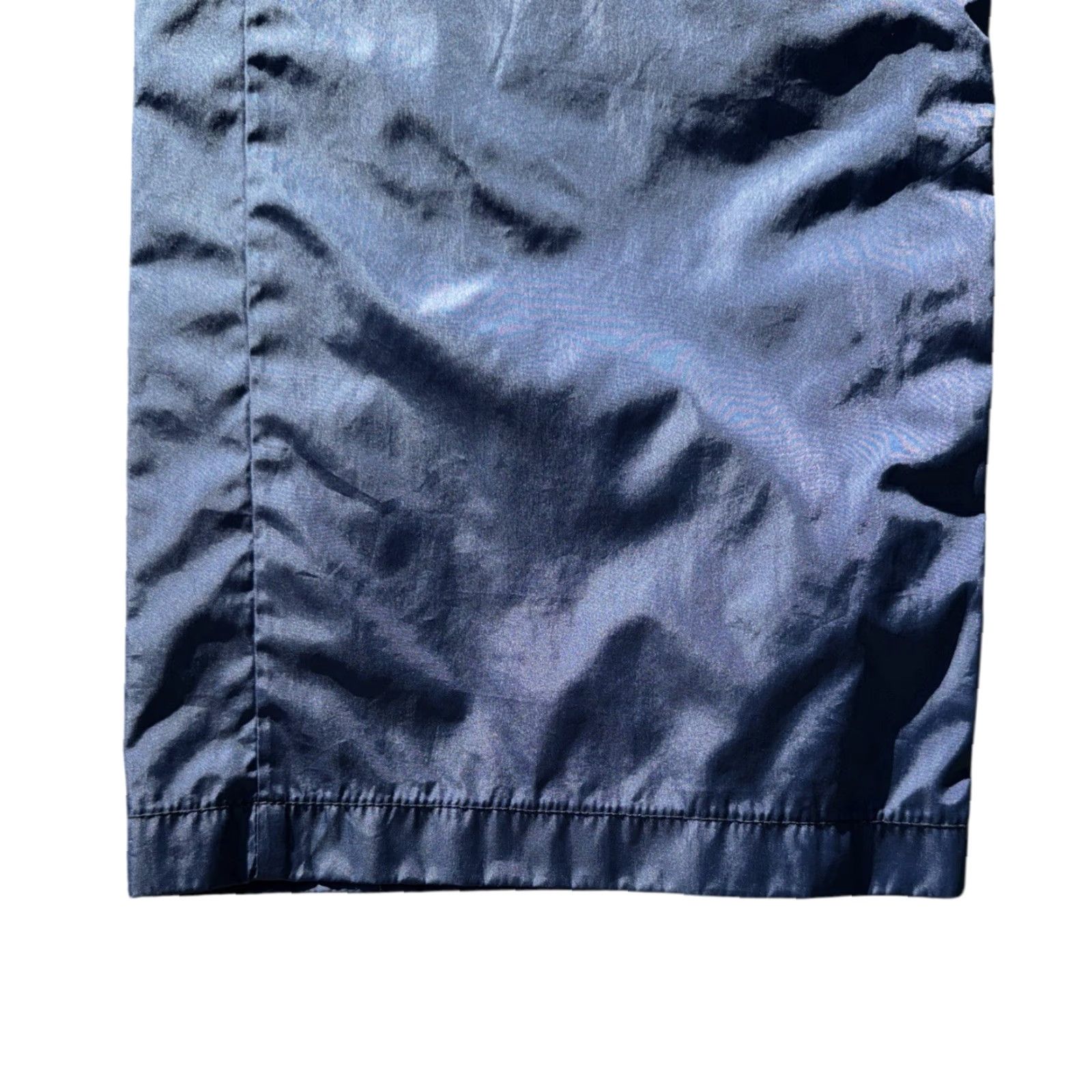 Nike VINTAGE Nike 80s Blue Nylon Embroidered Logo Baggy Wide Leg Track Pants Sz M Mens Regular Blue 80s Nike Logo Track Pants Wide-Leg Nylon Men M Size US 31 - 6 Thumbnail