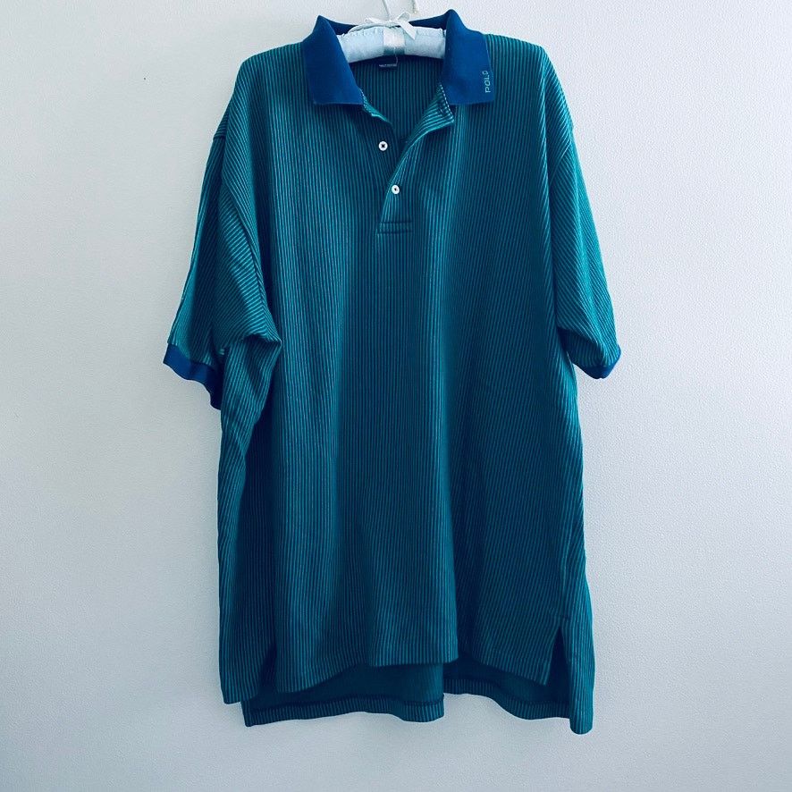 Polo Ralph Lauren Polo Ralph Lauren green stripe polo Size US XXL / EU 58 / 5 - 2 Thumbnail