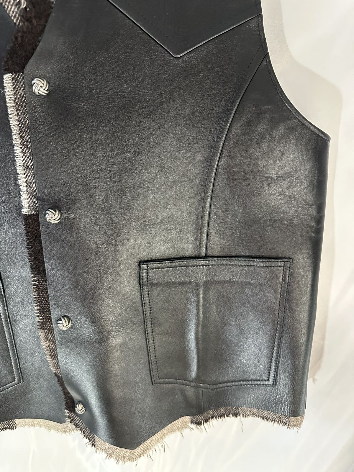 Acne Studios Acne Studios Calf Leather Vest Size US XXL / EU 58 / 5 - 7 Thumbnail