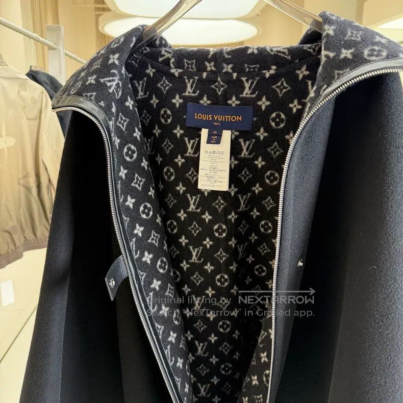 Louis Vuitton Louis Vuitton Black Full Print Cape Jacket Size XS / US 0-2 / IT 36-38 - 5 Thumbnail