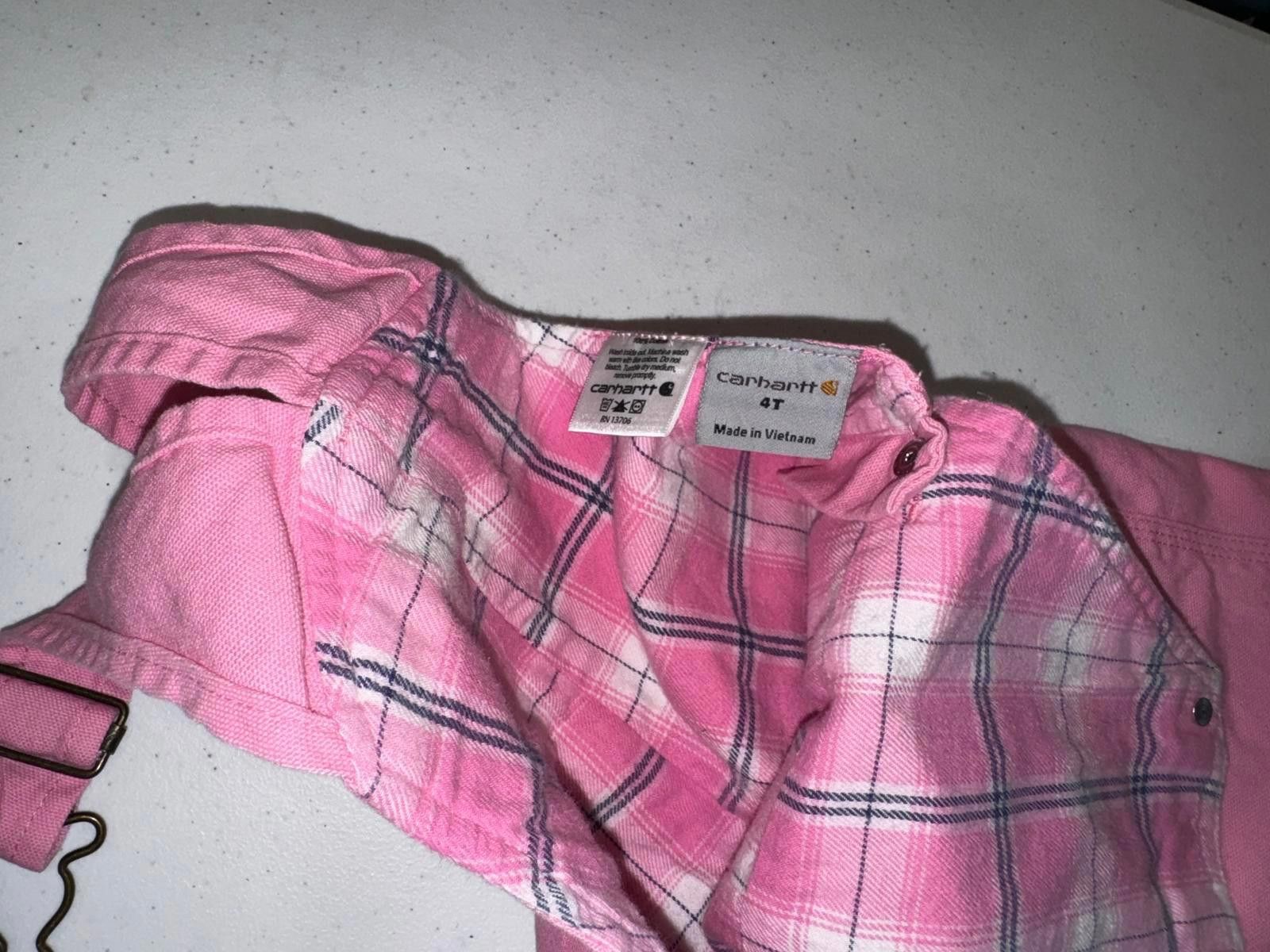 Carhartt Carhartt Kids' Pink Overalls 4T Size XXS / US 00 / IT 34 - 3 Thumbnail