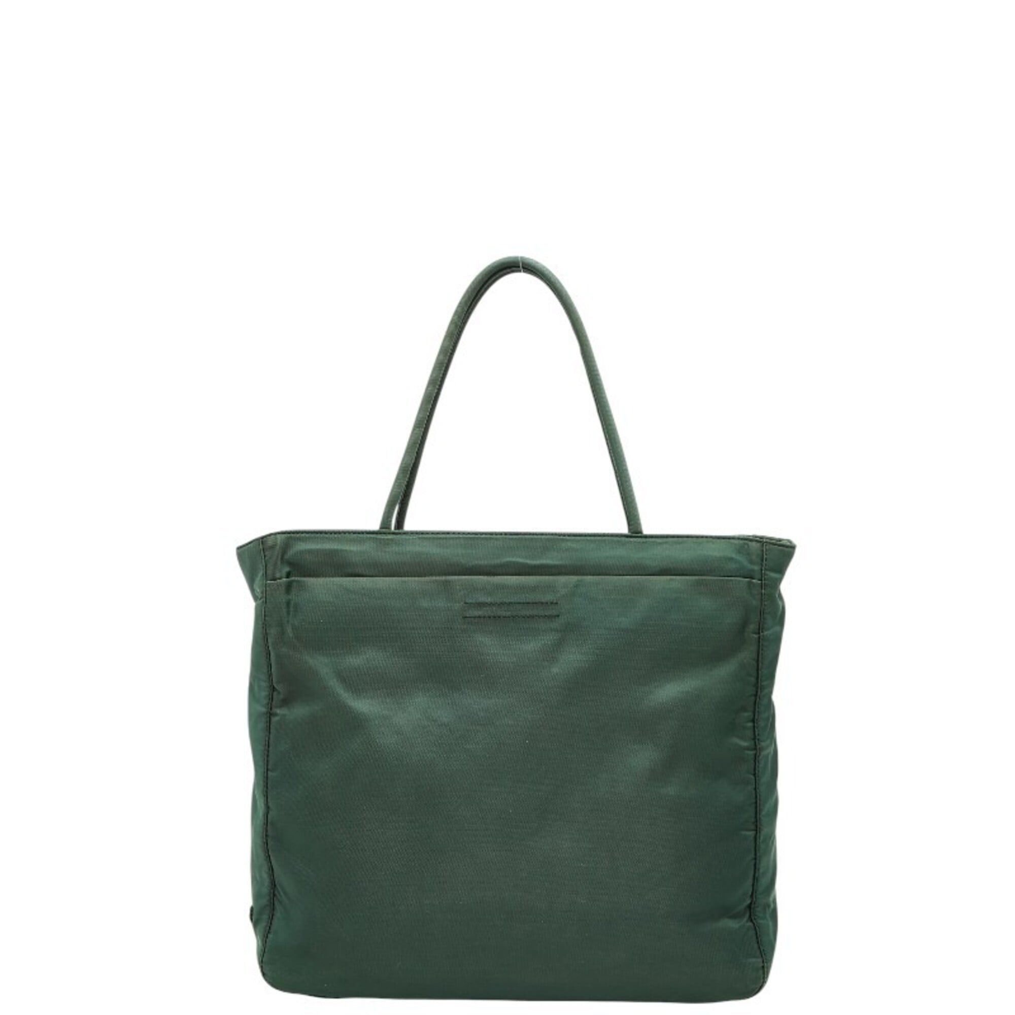 Prada Prada Triangle Logo Plate Handbag, Green Nylon, Women's PRADA Size ONE SIZE - 1 Thumbnail