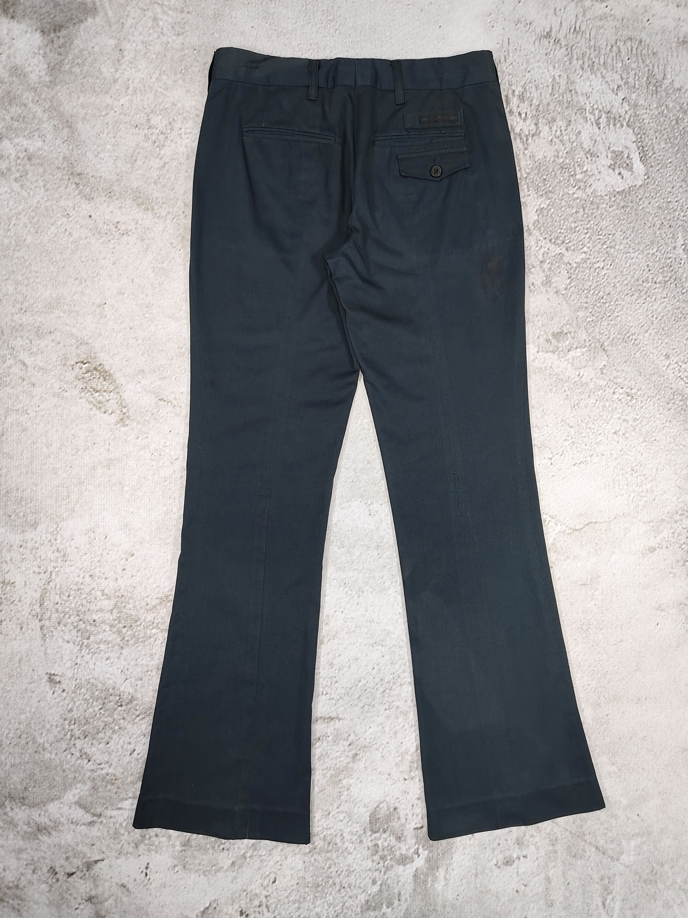 Prada 00s PRADA- Minimalist Tailored Sligth Boot cut Trousers Size 29" - 7 Thumbnail