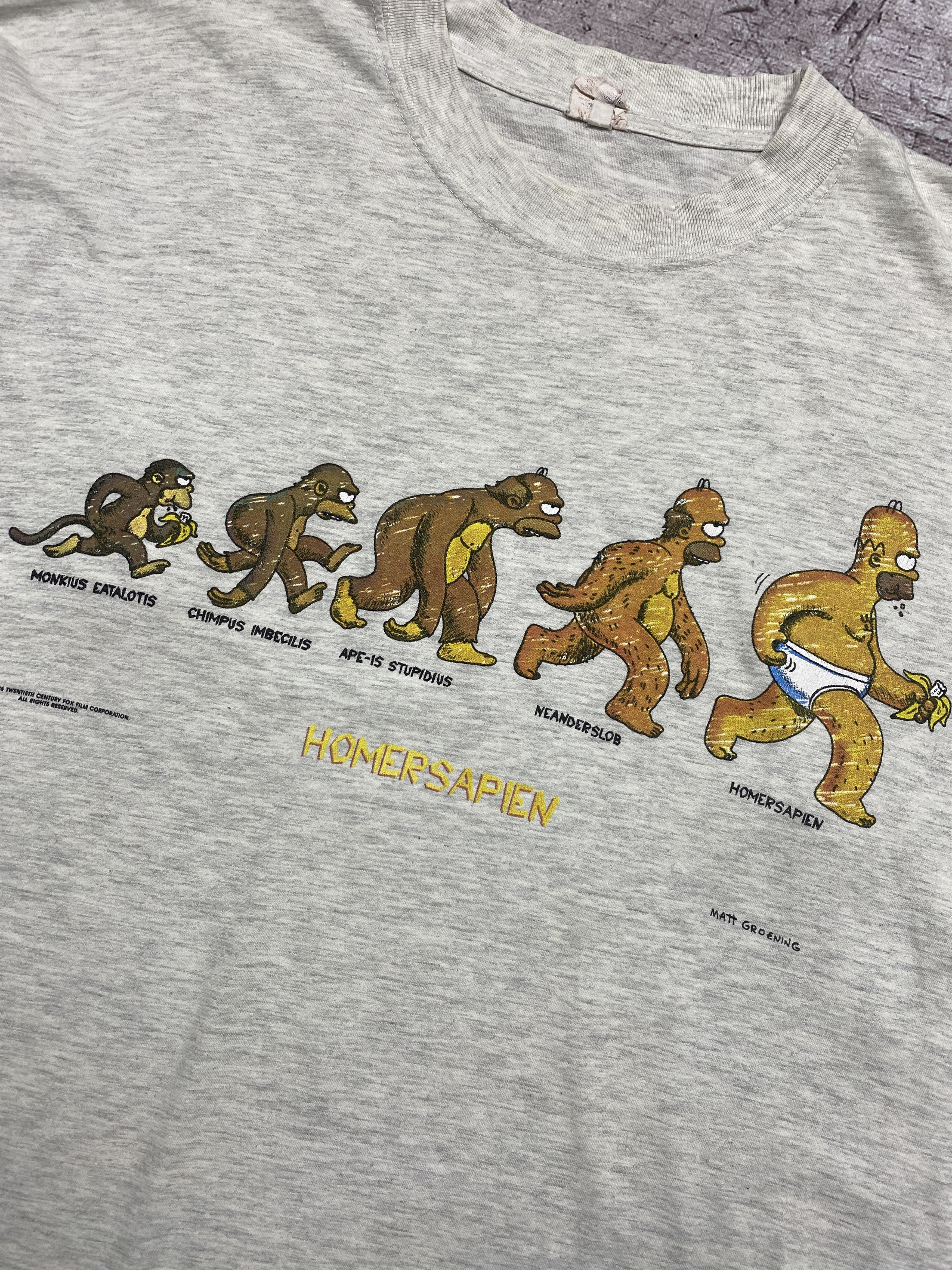 The Simpsons × Vintage 1996 The Simpsons Vintage T-shirt Homersapien Size US L / EU 52-54 / 3 - 3 Thumbnail