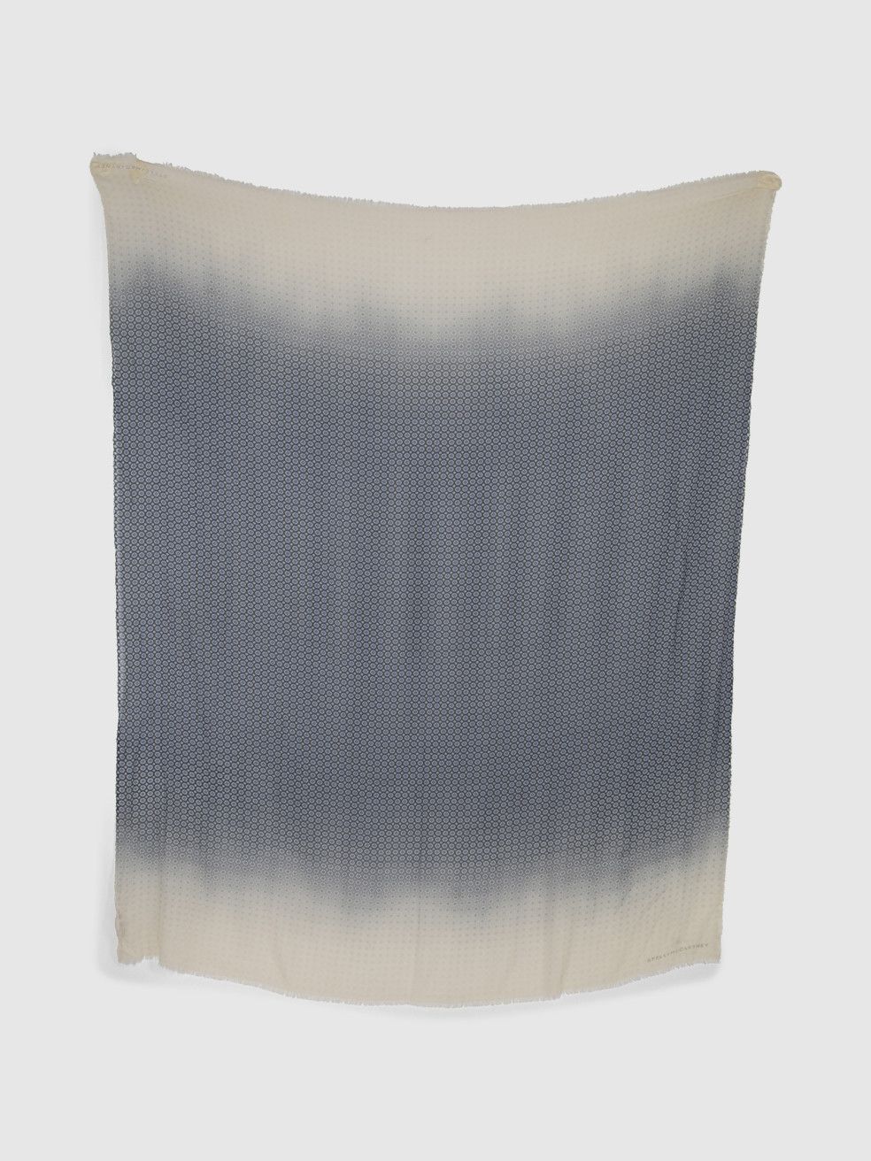 Navy & White Ombré Floral Scarf