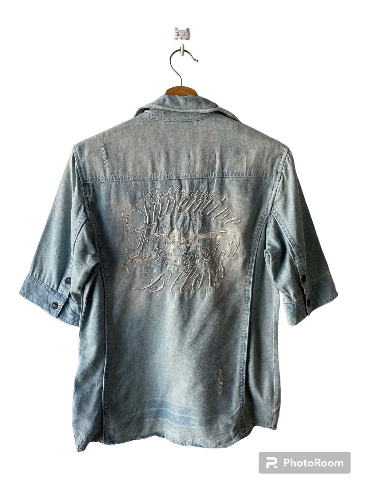 In The Attic × Seditionaries In The Attic Sublimation Skull Distressed Button Shirt Size US M / EU 48-50 / 2 - 1 Thumbnail