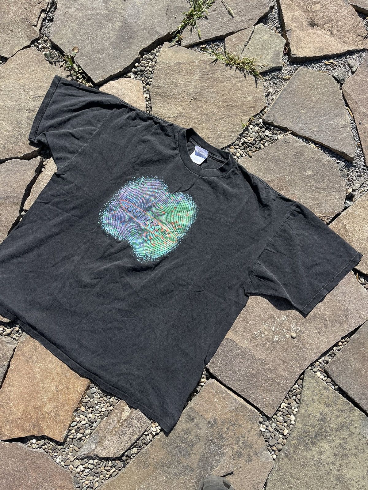 Nike × Vintage 🇺🇸90’s Nike Vintage big logo Made in USA black t-shirt tee Size US XL / EU 56 / 4 - 2 Thumbnail