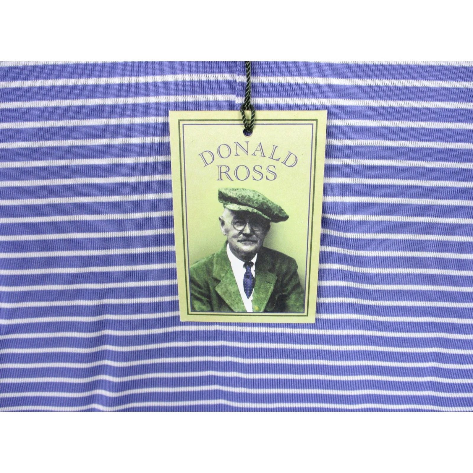 Vintage Donald Ross Polo Shirt Mens Large Purple Stripe Golf Performance DR175SC-113 Size US L / EU 52-54 / 3 - 2 Thumbnail