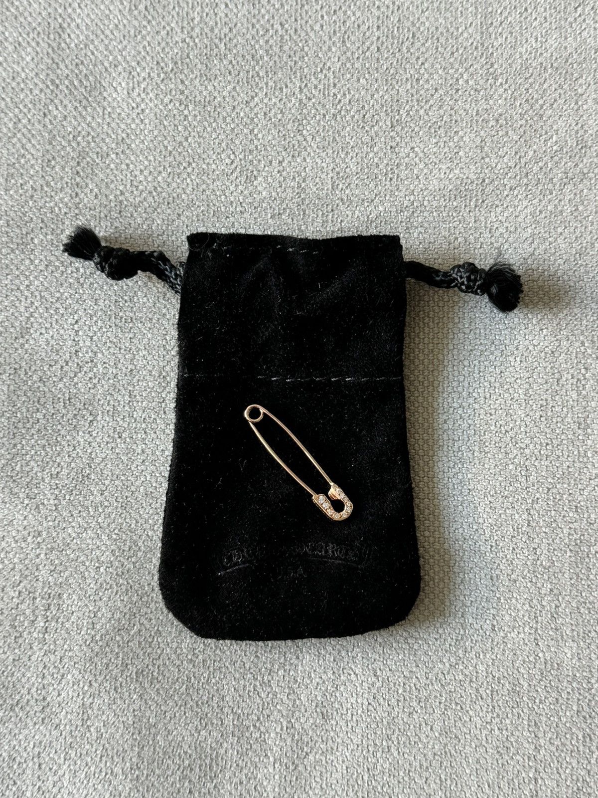 Chrome Hearts 22K Gold Safety Pin Clip - SHENGLI ROAD MARKET