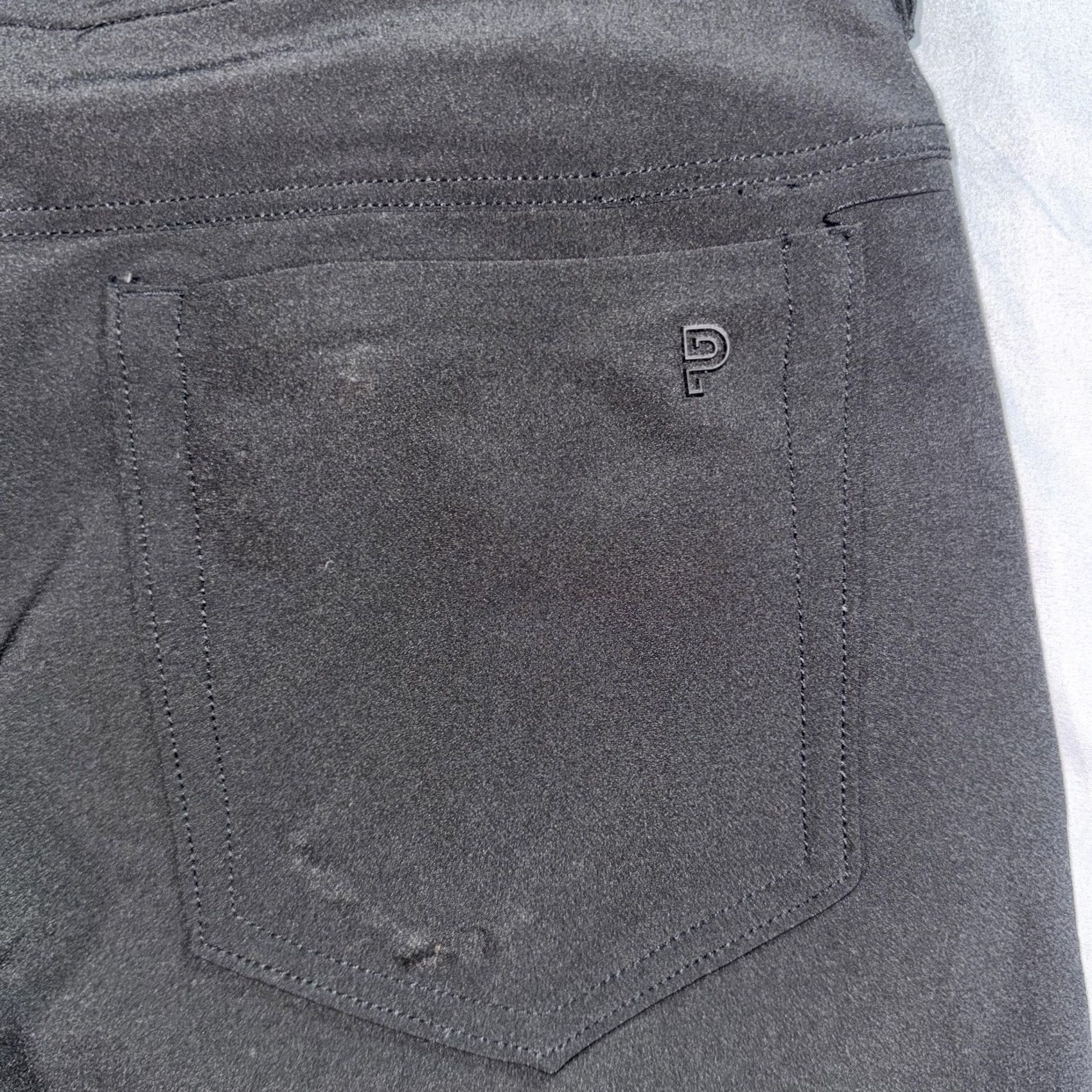 Vintage Public Rec Pants Mens 34x32 Black Slim Chino Tapered 5-Pocket Logo Zipper Casual Travel Modern Size US 34 / EU 50 - 7 Thumbnail