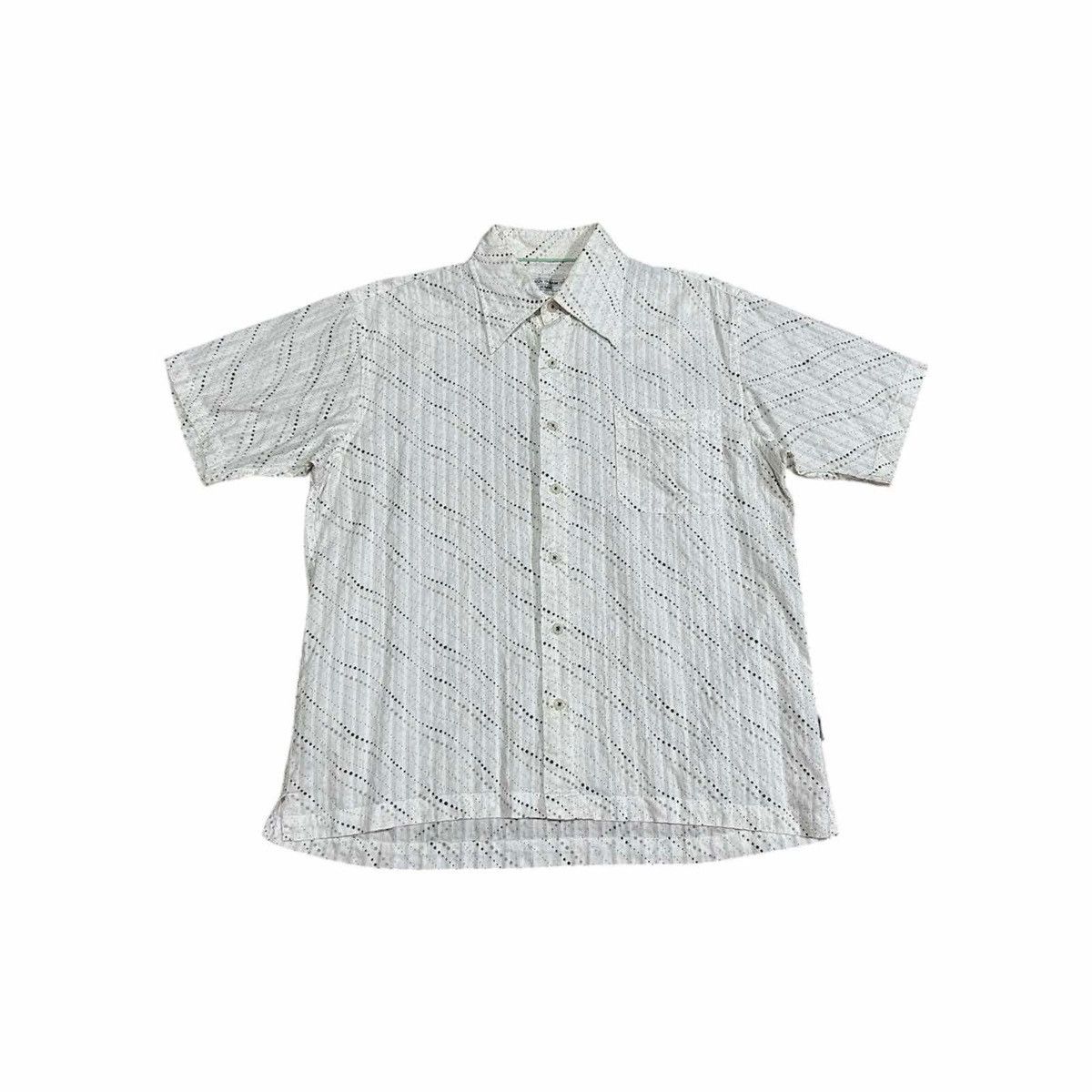 Japanese Brand × Kansai Yamamoto × Yohji Yamamoto 🔥Vintage Kansai Yamamoto Homme Dot Striped Pleated Shirt Size US M / EU 48-50 / 2 - 3 Thumbnail
