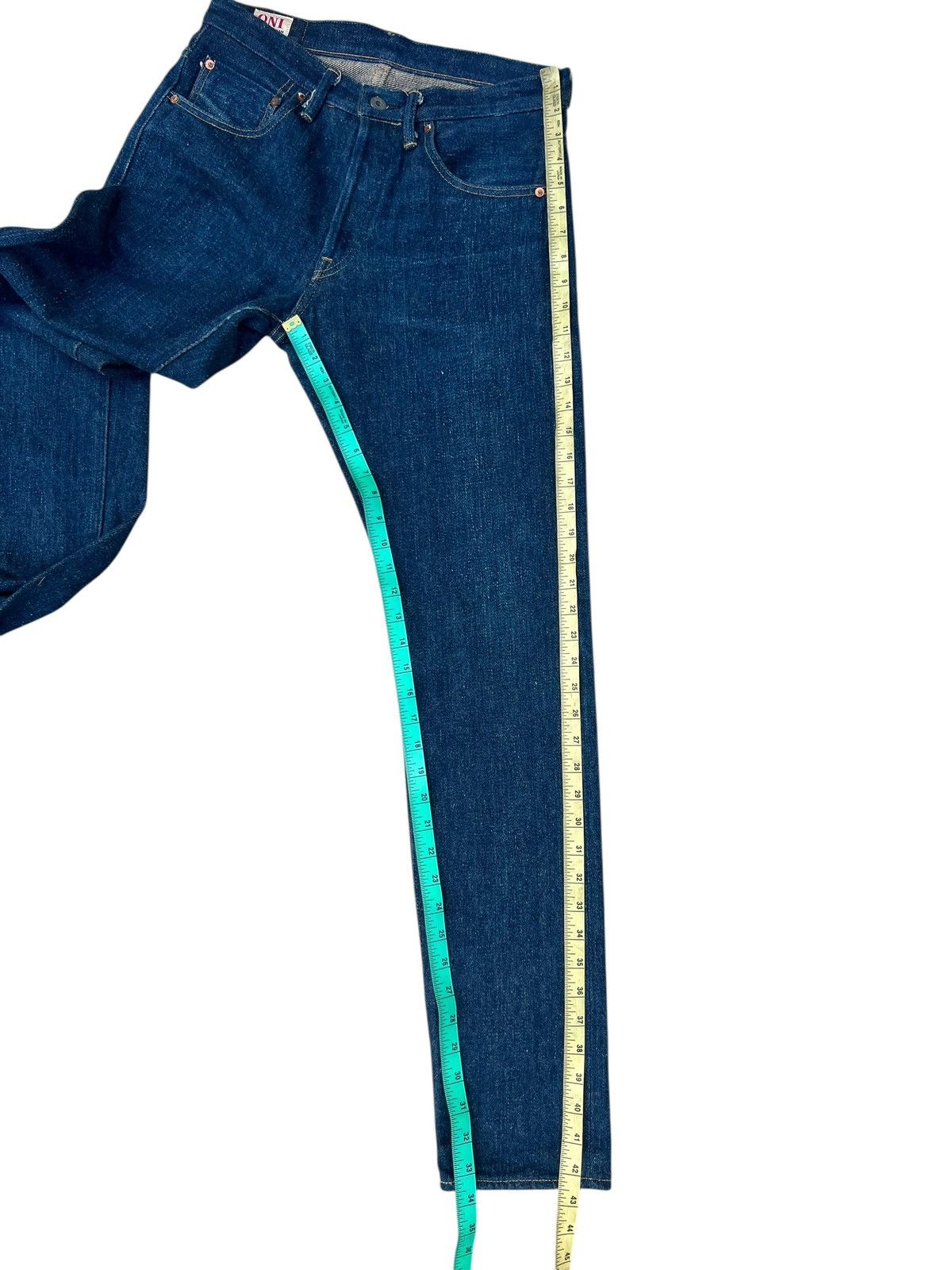 Oni 20oz Oni ONI-679ZR Secret Denim Selvedge Slim Tapered Jeans Size US 30 / EU 46 - 8 Thumbnail