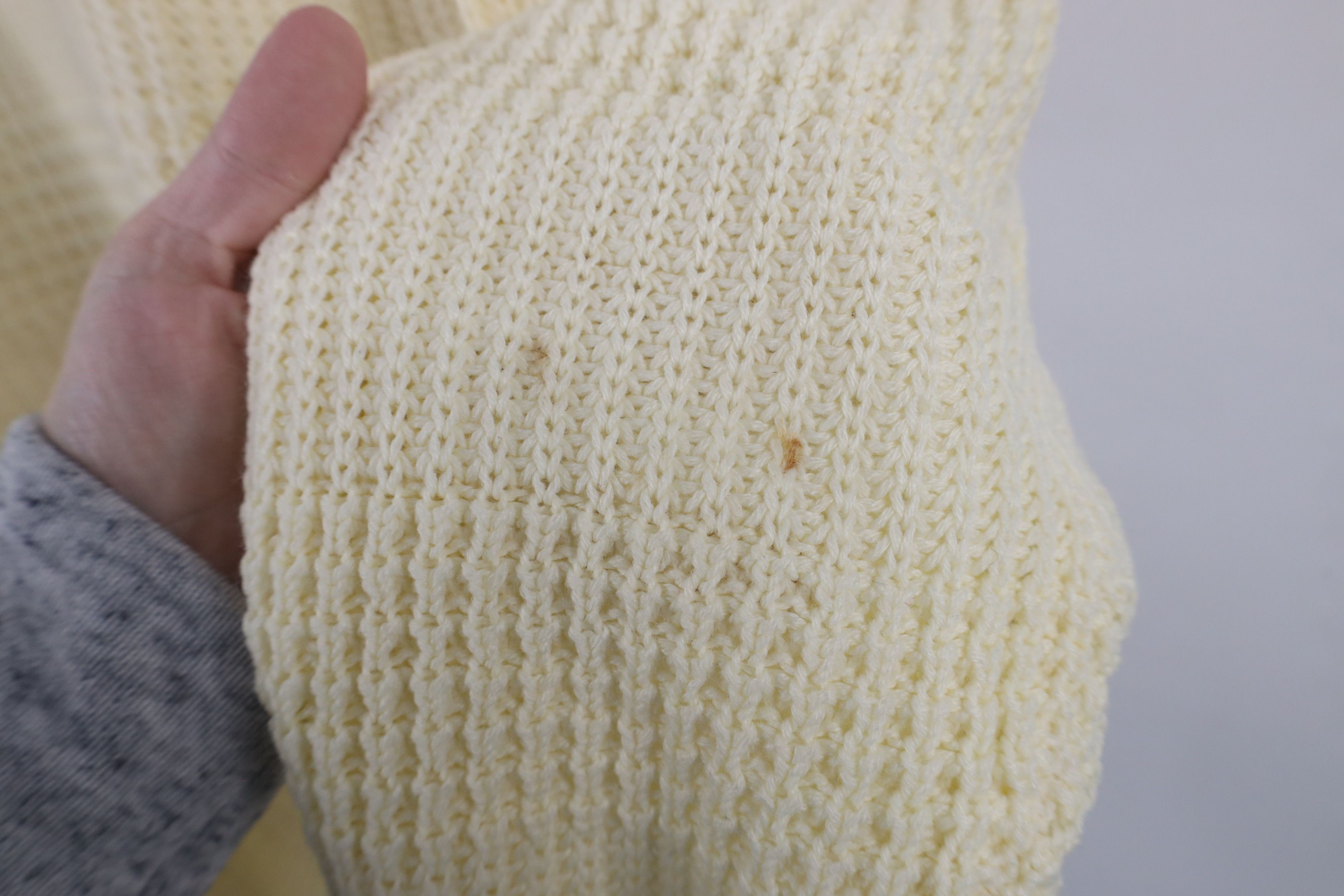 Vintage Vintage 90s Streetwear Blank Chunky Ribbed Knit Sweater Size US L / EU 52-54 / 3 - 5 Thumbnail