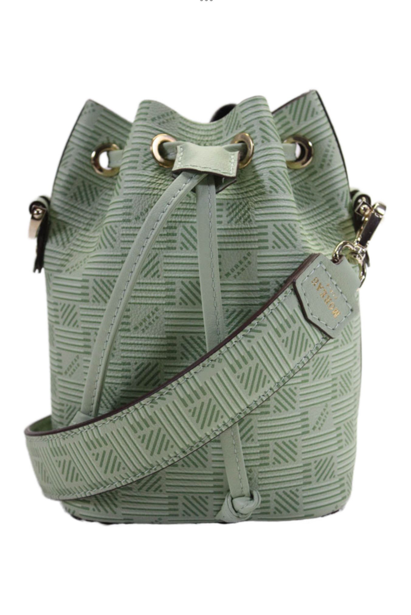 Moreau Paris Moreau Womens Mint Green Printed La Pon Mini Bucket Bag Size ONE SIZE - 1 Thumbnail