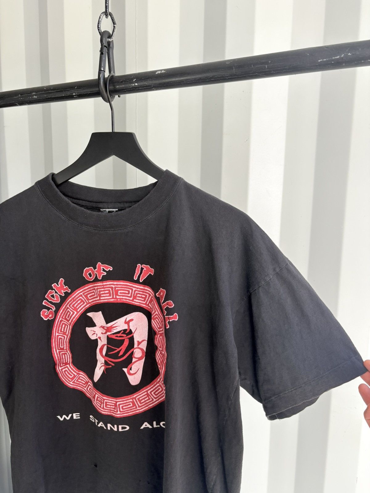 Band Tees Vintage 90s Sick Of It All Shirt Distressed GRUNGE Band Size US XL / EU 56 / 4 - 2 Thumbnail