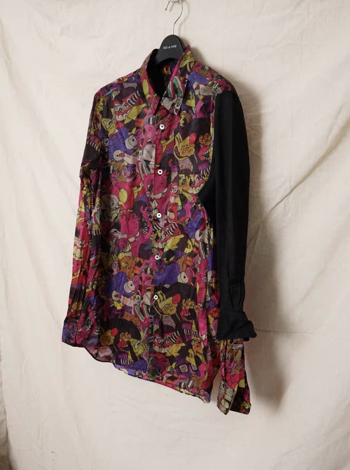Comme des Garcons Comme des Garçons Panel Sleeve Vintage Graffiti Shirt Size US S / EU 44-46 / 1 - 2 Thumbnail