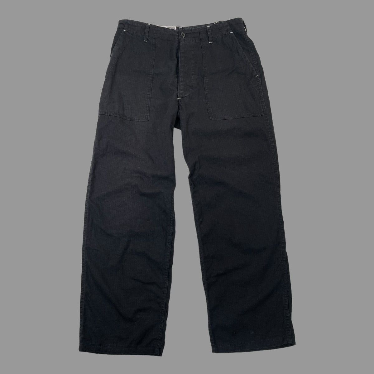 image of Engineered Garments Baggy Ripstop Pants in Black, Men's (Size 30)