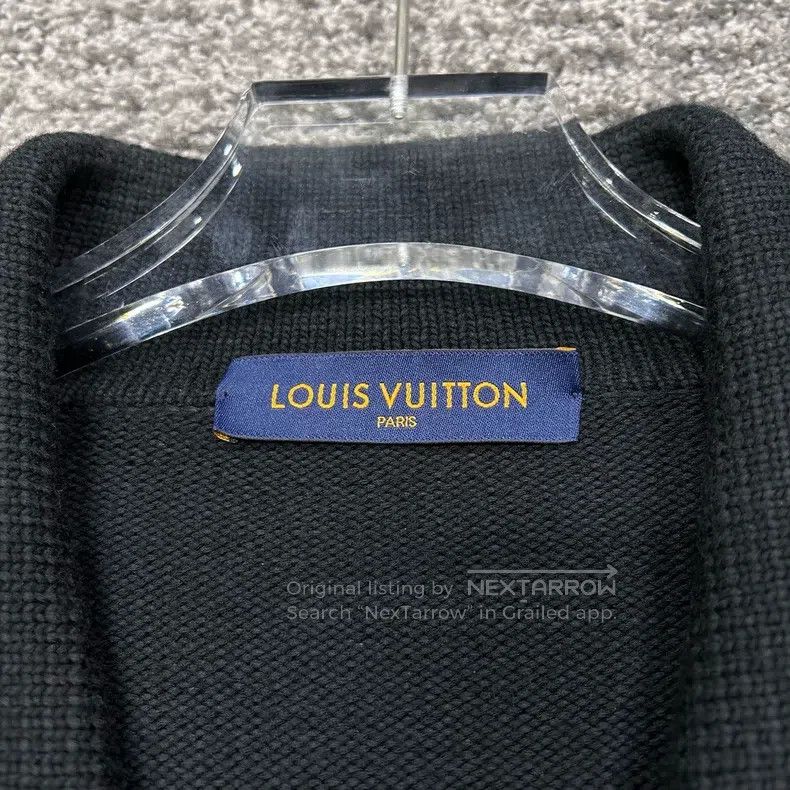 Louis Vuitton Louis Vuitton NBA Signature Black Wool Knit Cardigan sweat Size US XXL / EU 58 / 5 - 3 Thumbnail