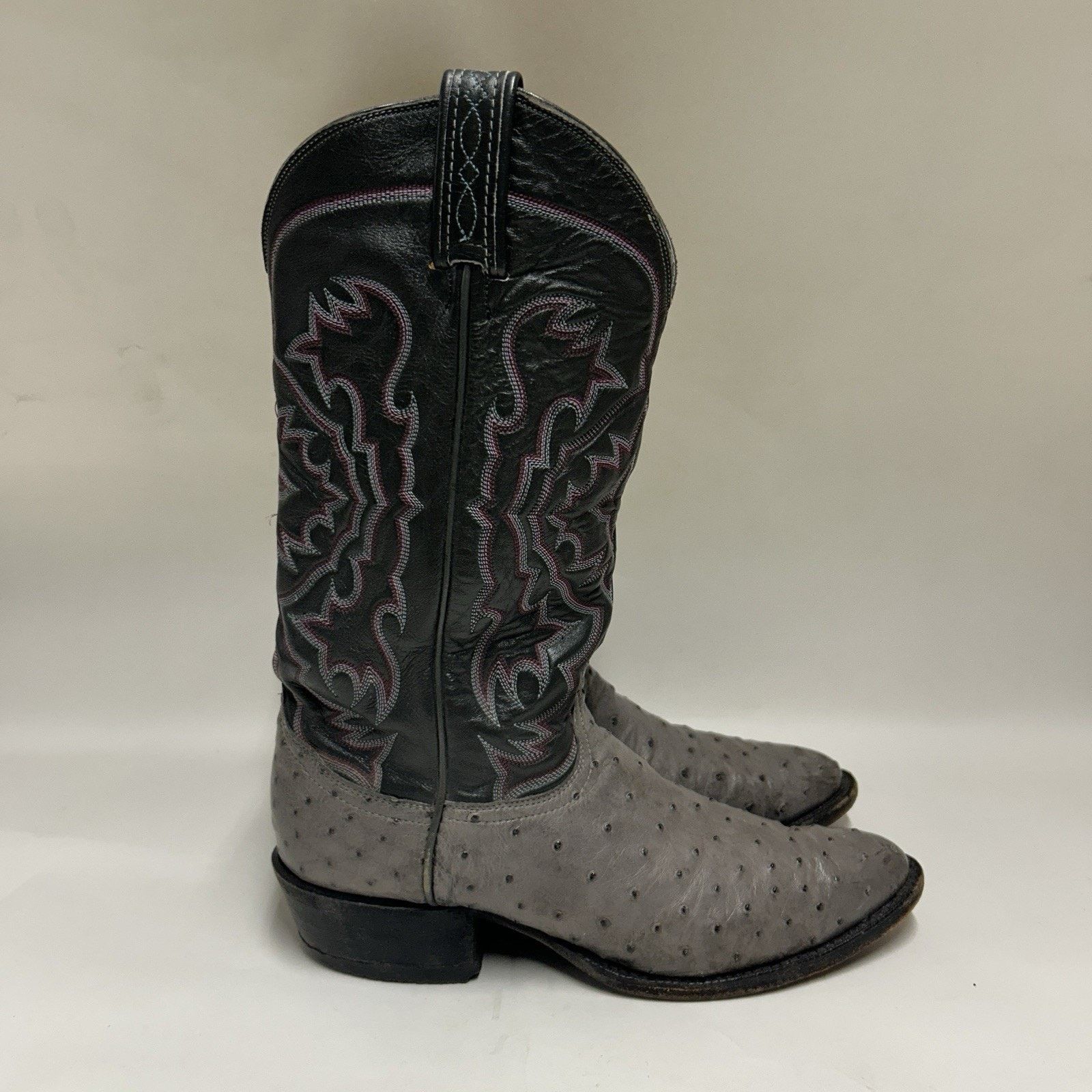 Tony Lama Tony Lama El Rey Gray Full Quill Ostrich Cowboy Boots Size US 8.5 / EU 41-42 - 4 Thumbnail